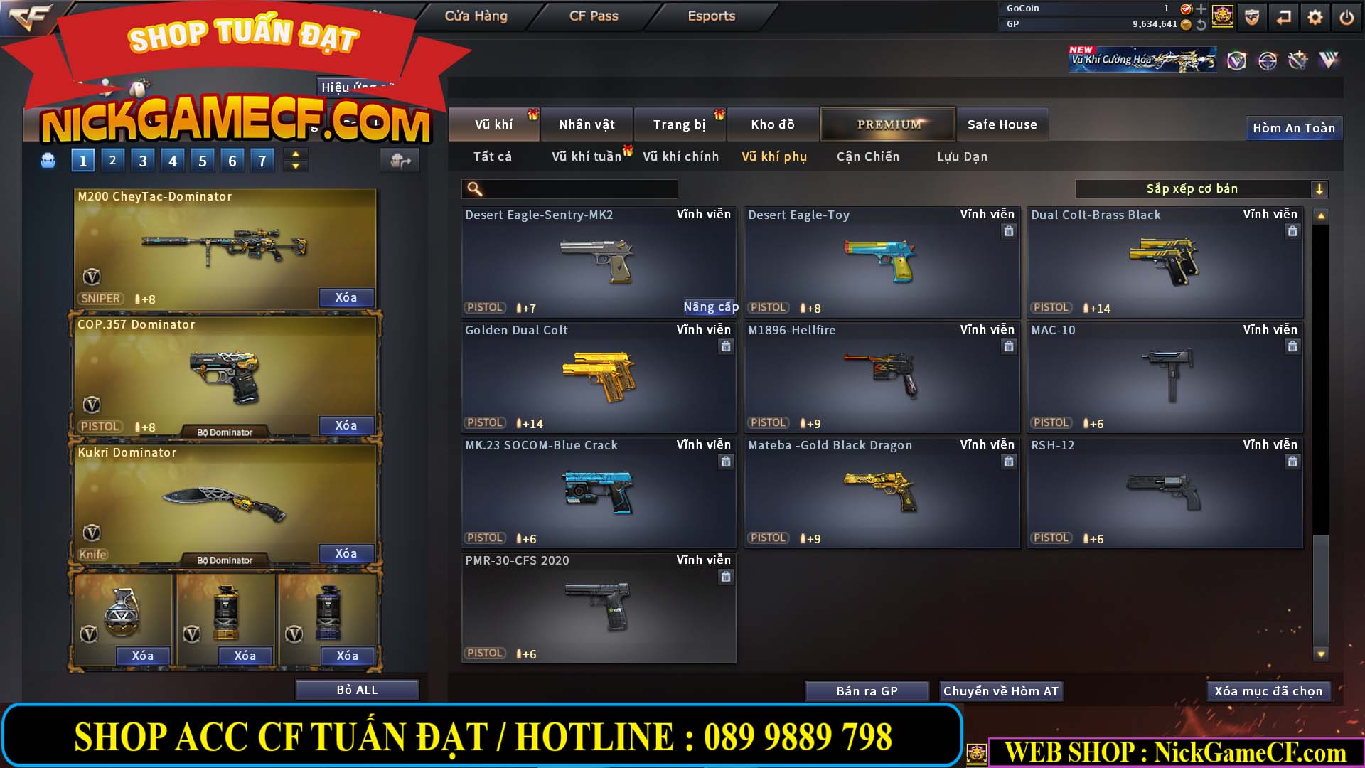 MÃ CF14488 - GIÁ : 4M5 - CHIẾN C4 XINH + ZOM THỦ - 32 VIP - VIP5