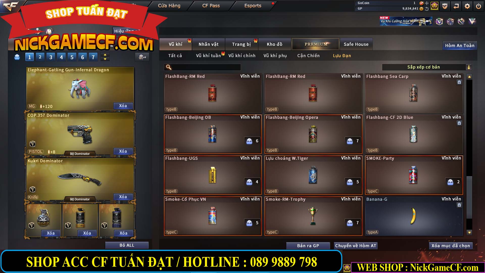 MÃ CF14488 - GIÁ : 4M5 - CHIẾN C4 XINH + ZOM THỦ - 32 VIP - VIP5