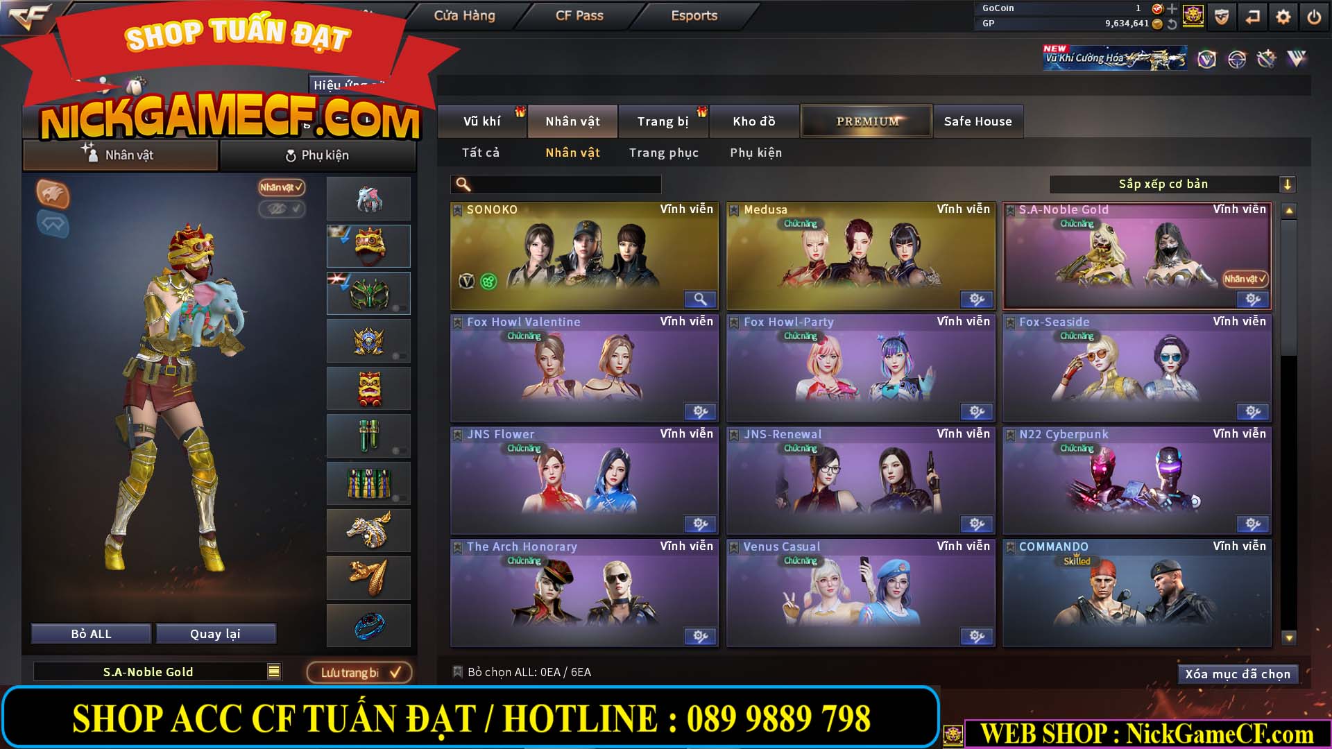 MÃ CF14488 - GIÁ : 4M5 - CHIẾN C4 XINH + ZOM THỦ - 32 VIP - VIP5