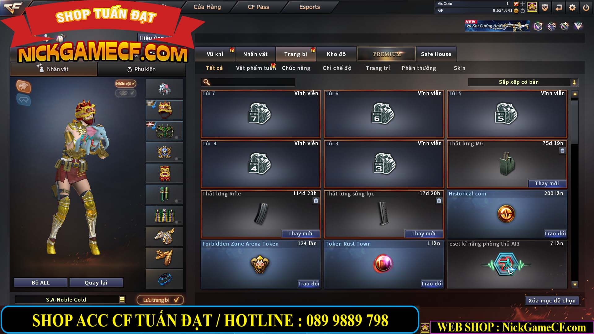 MÃ CF14488 - GIÁ : 4M5 - CHIẾN C4 XINH + ZOM THỦ - 32 VIP - VIP5