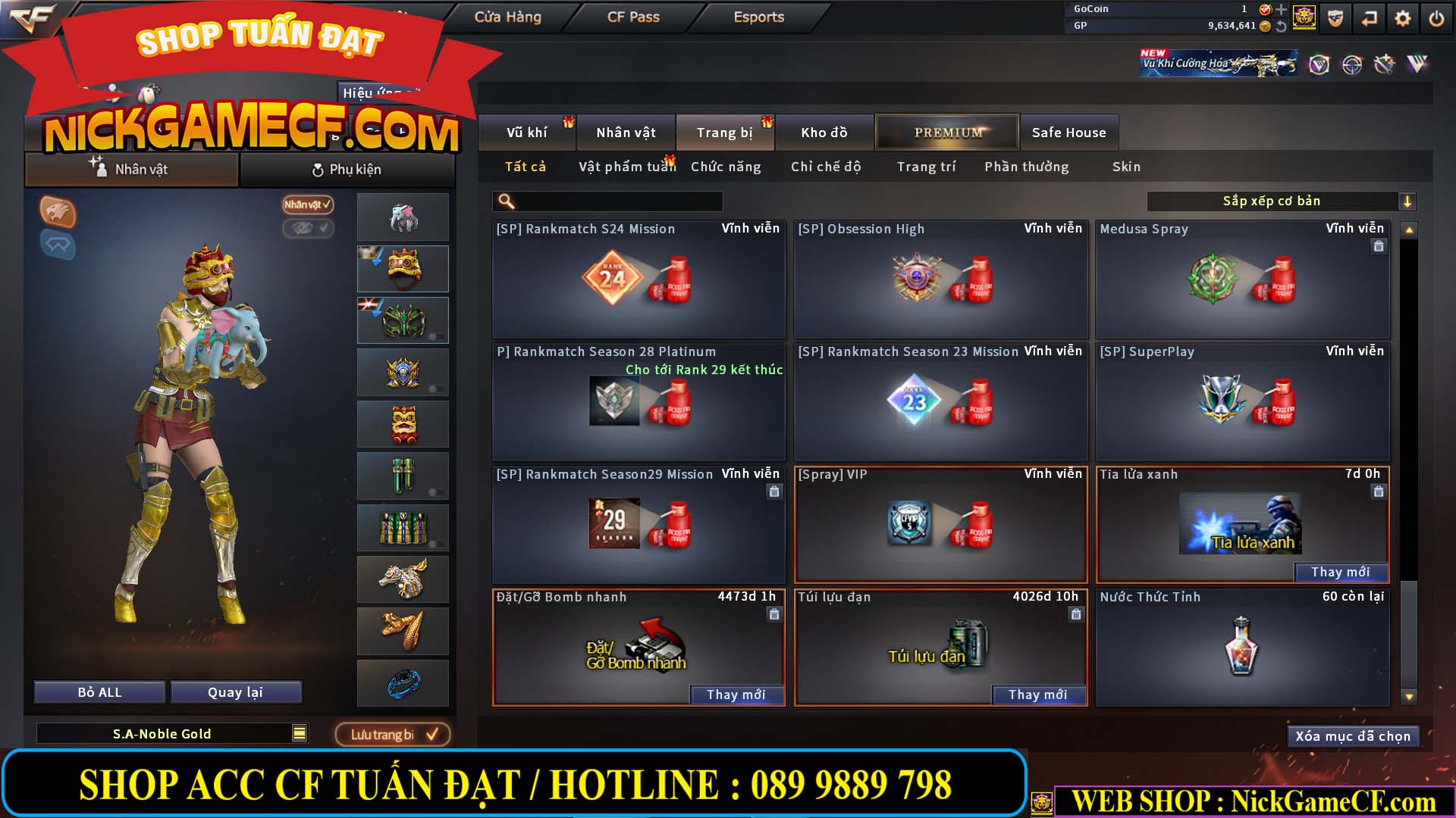 MÃ CF14488 - GIÁ : 4M5 - CHIẾN C4 XINH + ZOM THỦ - 32 VIP - VIP5