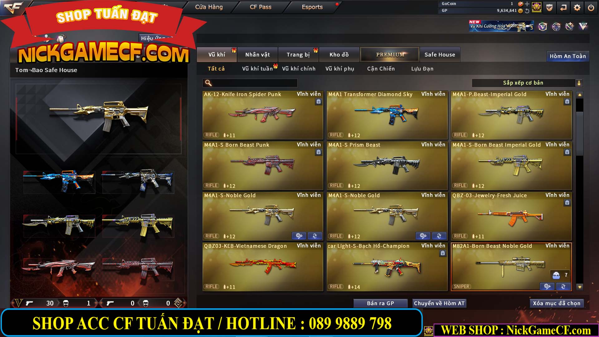 MÃ CF14488 - GIÁ : 4M5 - CHIẾN C4 XINH + ZOM THỦ - 32 VIP - VIP5