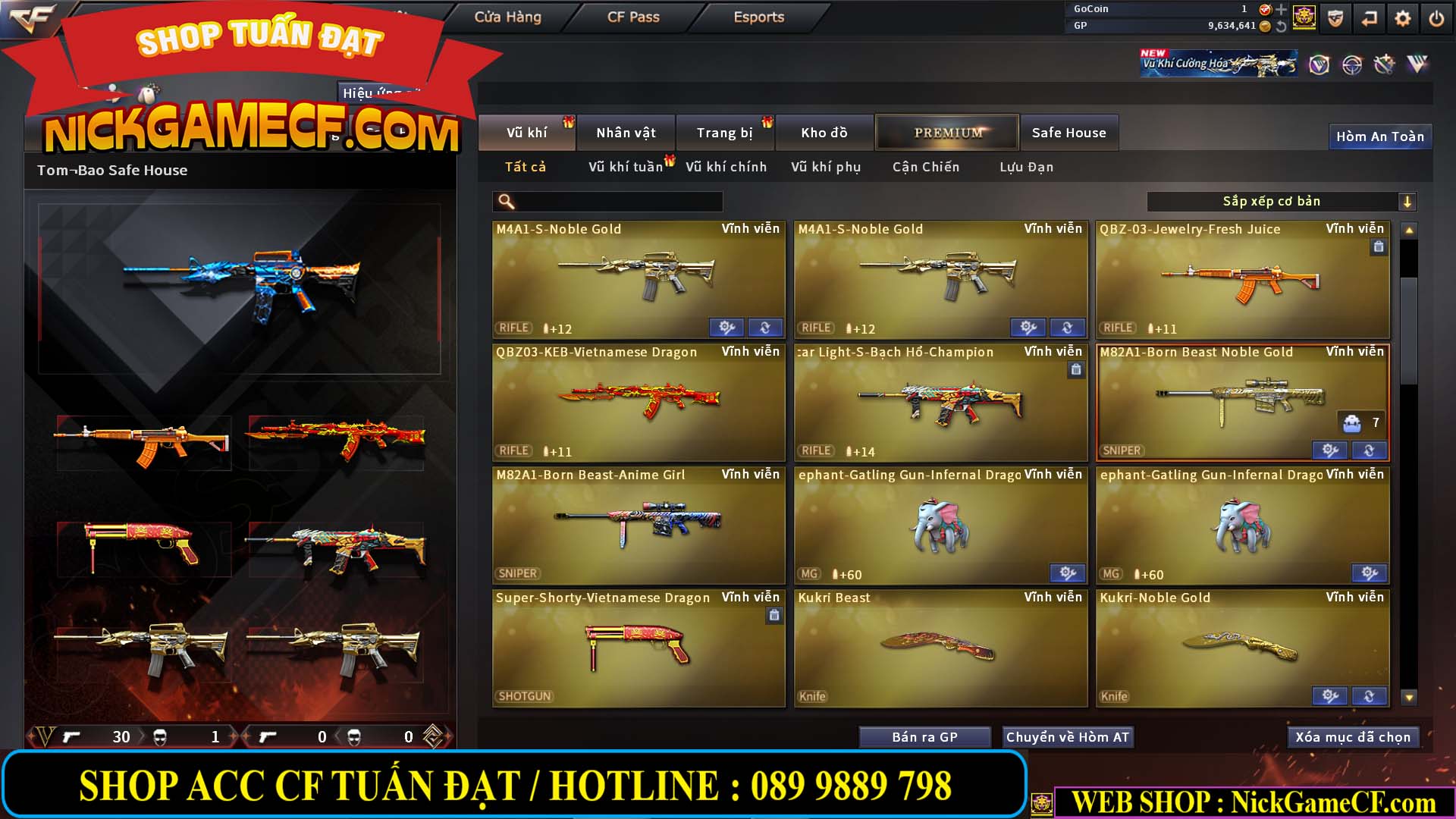 MÃ CF14488 - GIÁ : 4M5 - CHIẾN C4 XINH + ZOM THỦ - 32 VIP - VIP5