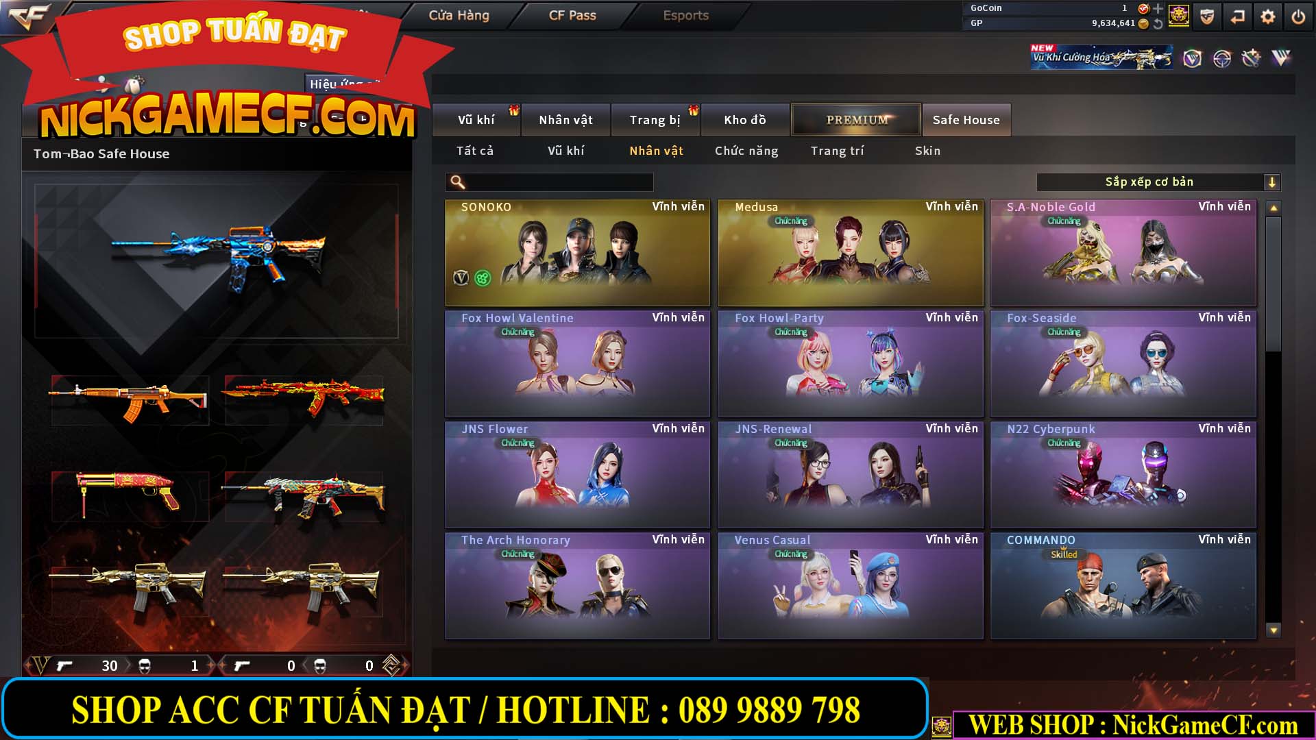 MÃ CF14488 - GIÁ : 4M5 - CHIẾN C4 XINH + ZOM THỦ - 32 VIP - VIP5