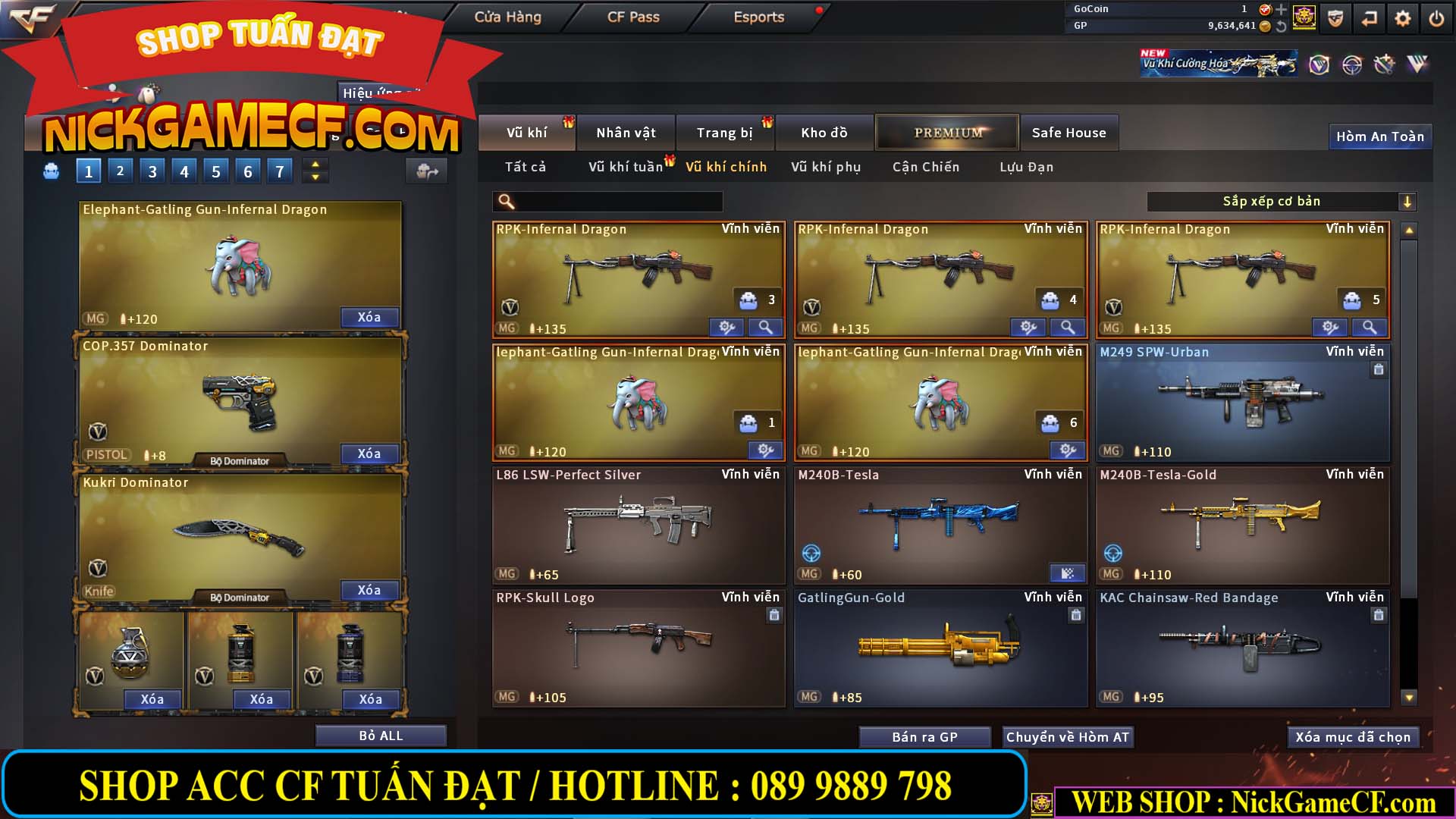 MÃ CF14488 - GIÁ : 4M5 - CHIẾN C4 XINH + ZOM THỦ - 32 VIP - VIP5