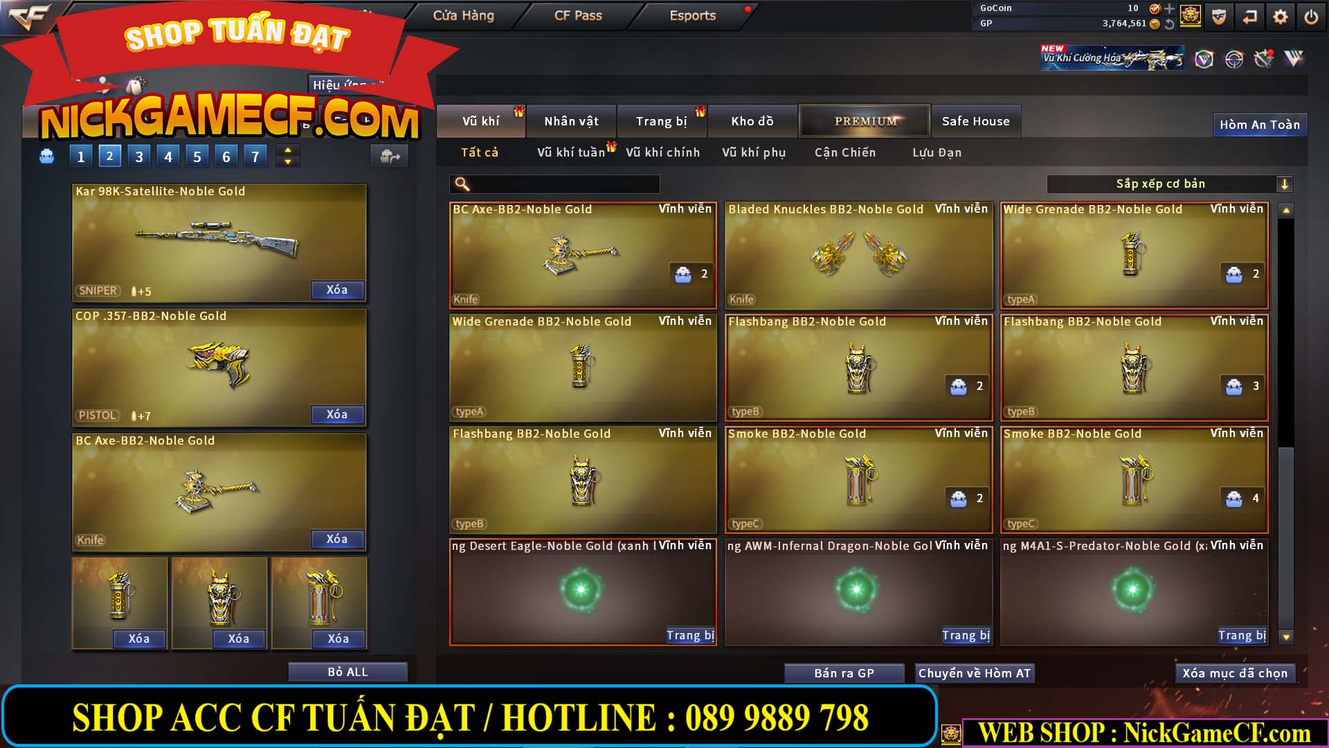 MÃ CF14499 - GIÁ : 7999K - CHIẾN ZOM C4 - 59 VIP + 2K GO LÊN VIP7