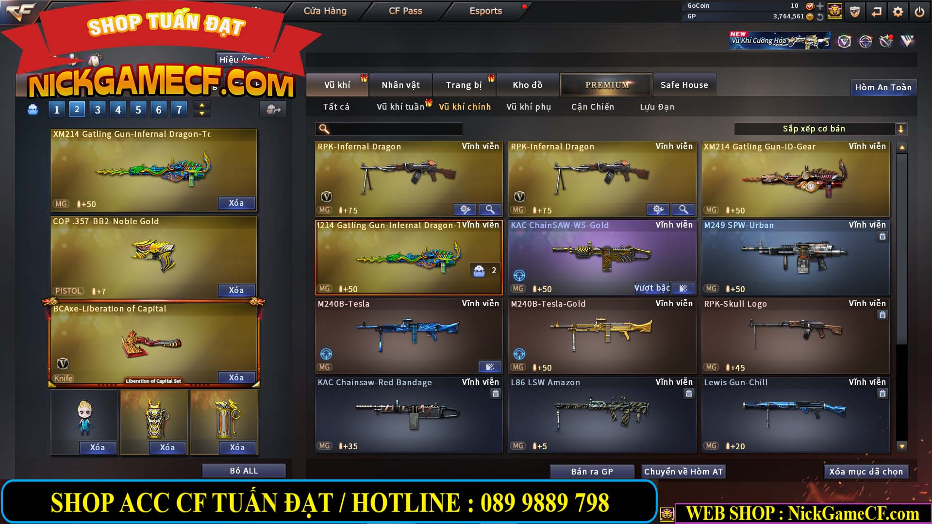 MÃ CF14499 - GIÁ : 7999K - CHIẾN ZOM C4 - 59 VIP + 2K GO LÊN VIP7