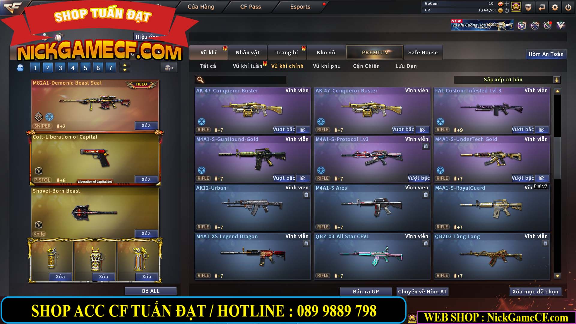 MÃ CF14499 - GIÁ : 7999K - CHIẾN ZOM C4 - 59 VIP + 2K GO LÊN VIP7