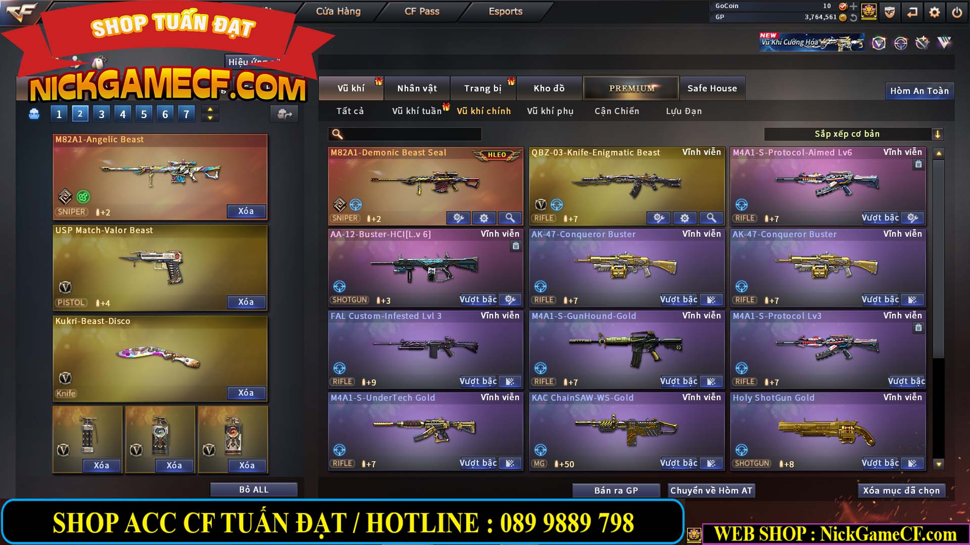 MÃ CF14499 - GIÁ : 7999K - CHIẾN ZOM C4 - 59 VIP + 2K GO LÊN VIP7