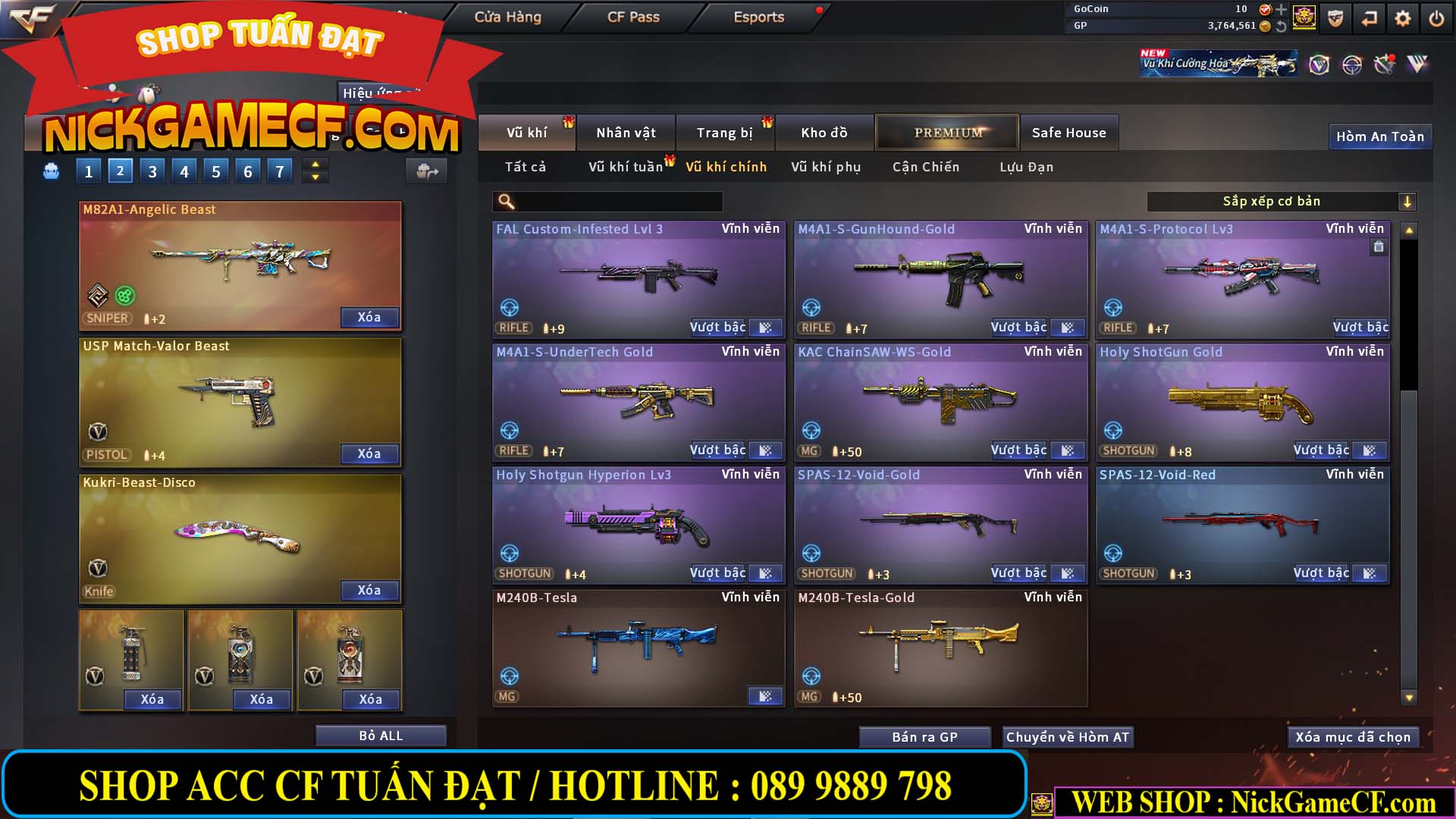 MÃ CF14499 - GIÁ : 7999K - CHIẾN ZOM C4 - 59 VIP + 2K GO LÊN VIP7