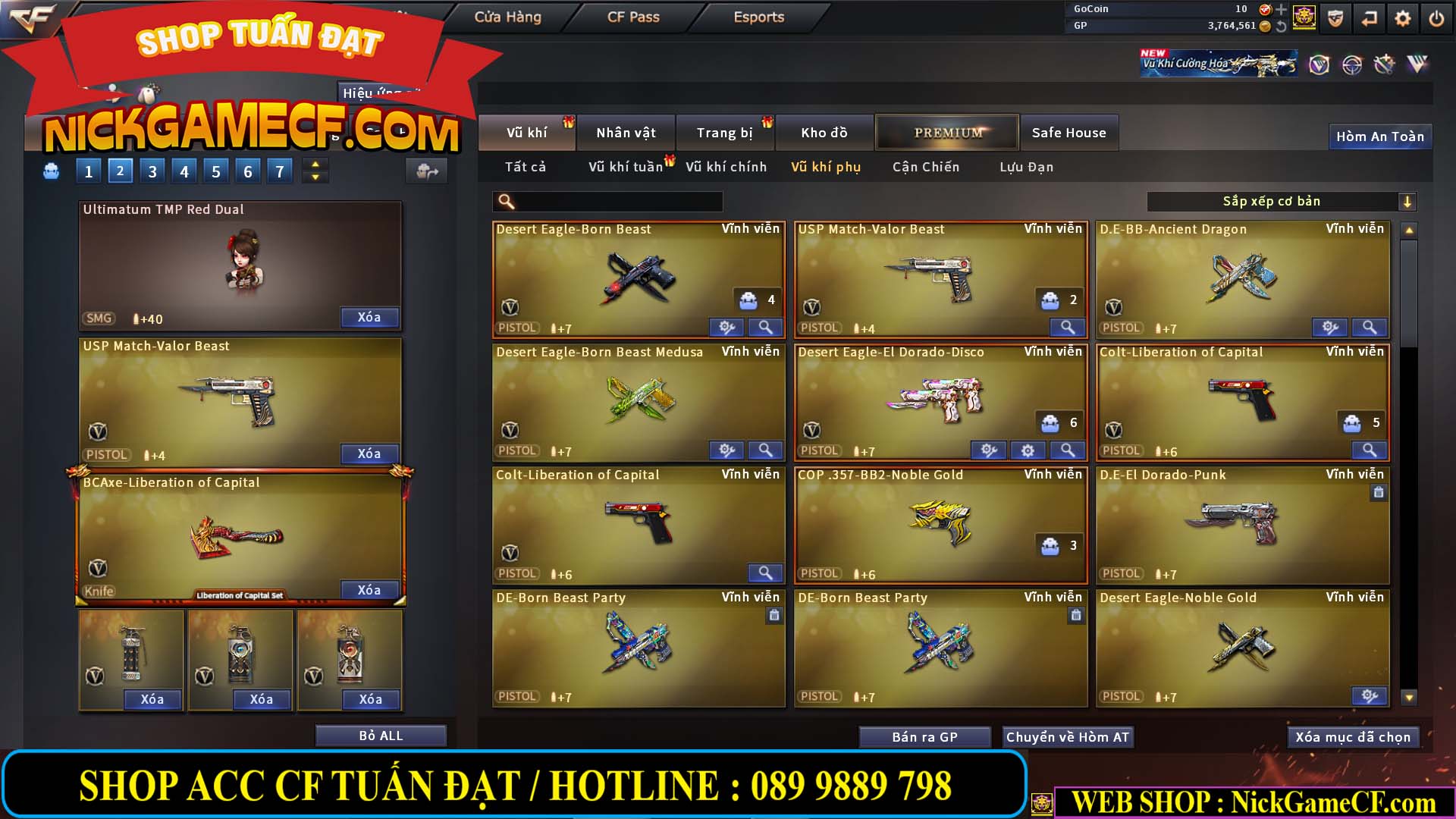 MÃ CF14499 - GIÁ : 7999K - CHIẾN ZOM C4 - 59 VIP + 2K GO LÊN VIP7