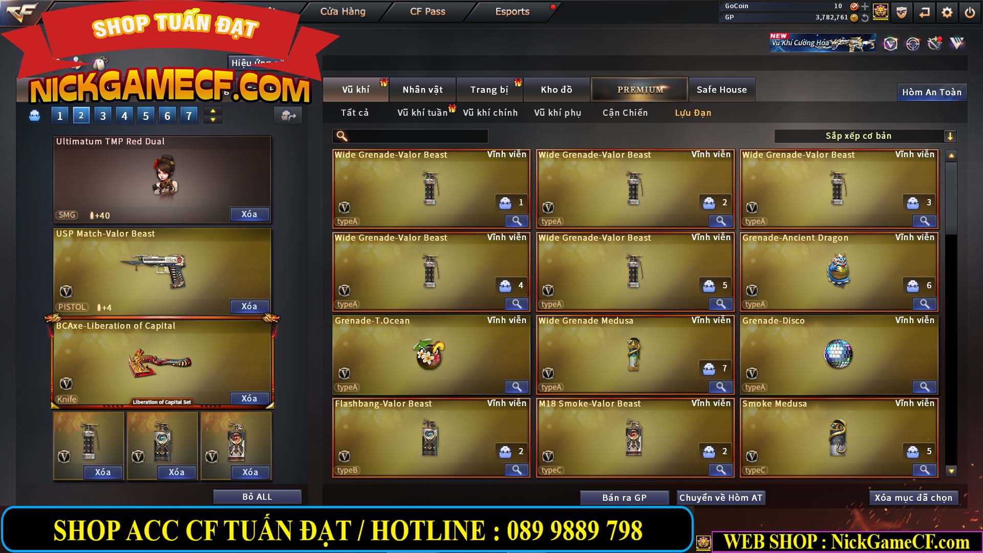 MÃ CF14499 - GIÁ : 7999K - CHIẾN ZOM C4 - 59 VIP + 2K GO LÊN VIP7