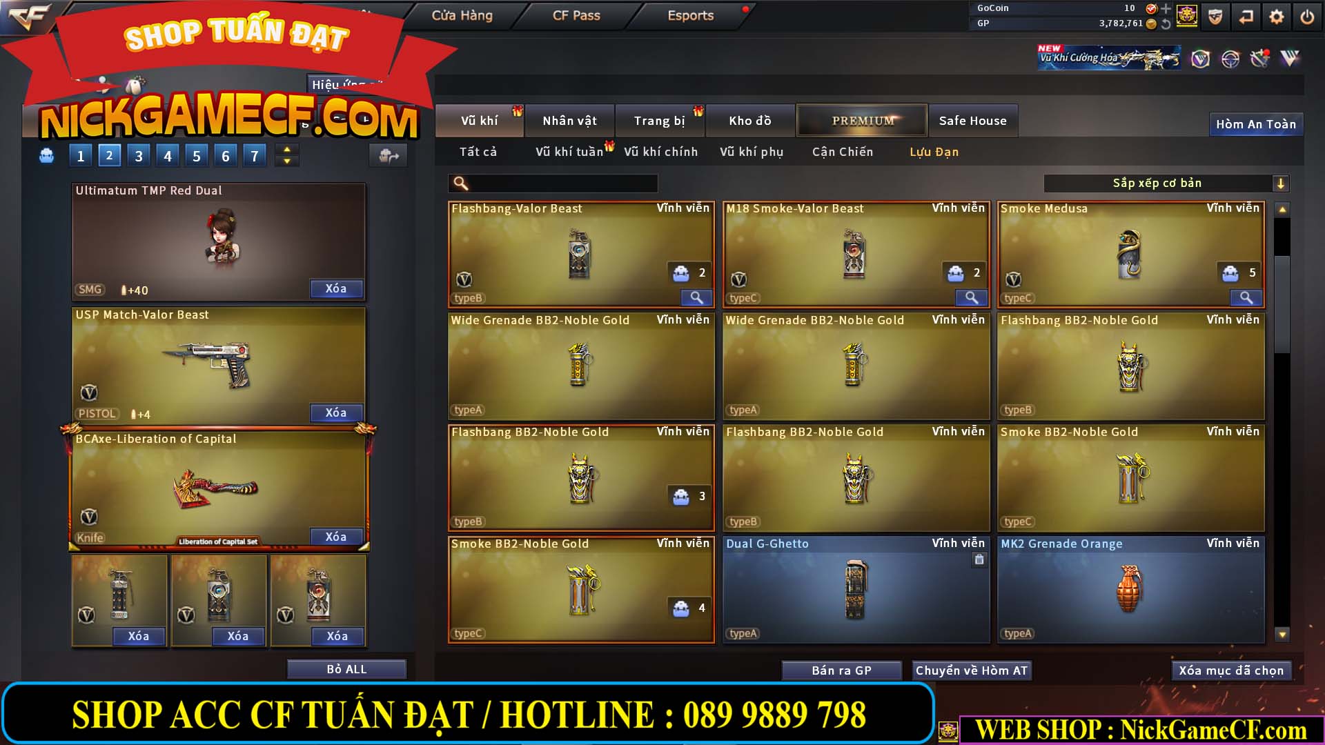 MÃ CF14499 - GIÁ : 7999K - CHIẾN ZOM C4 - 59 VIP + 2K GO LÊN VIP7