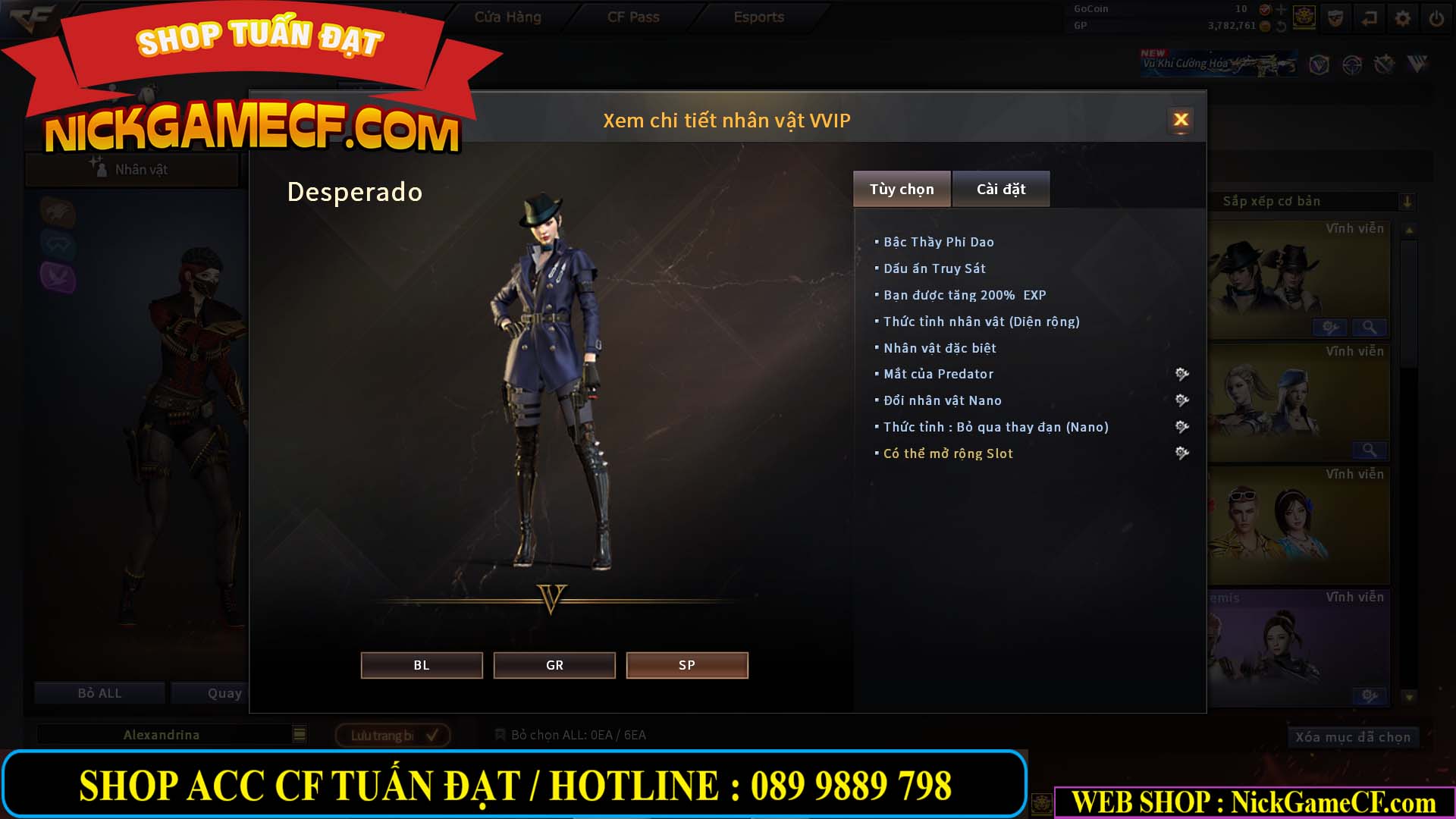 MÃ CF14499 - GIÁ : 7999K - CHIẾN ZOM C4 - 59 VIP + 2K GO LÊN VIP7