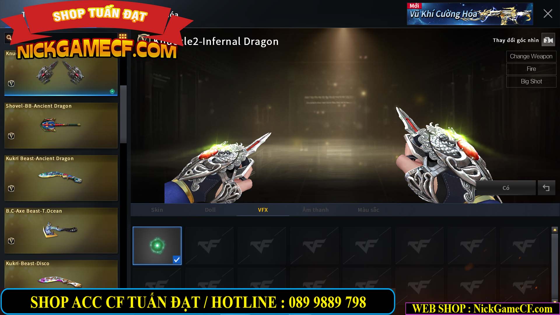 MÃ CF14499 - GIÁ : 7999K - CHIẾN ZOM C4 - 59 VIP + 2K GO LÊN VIP7