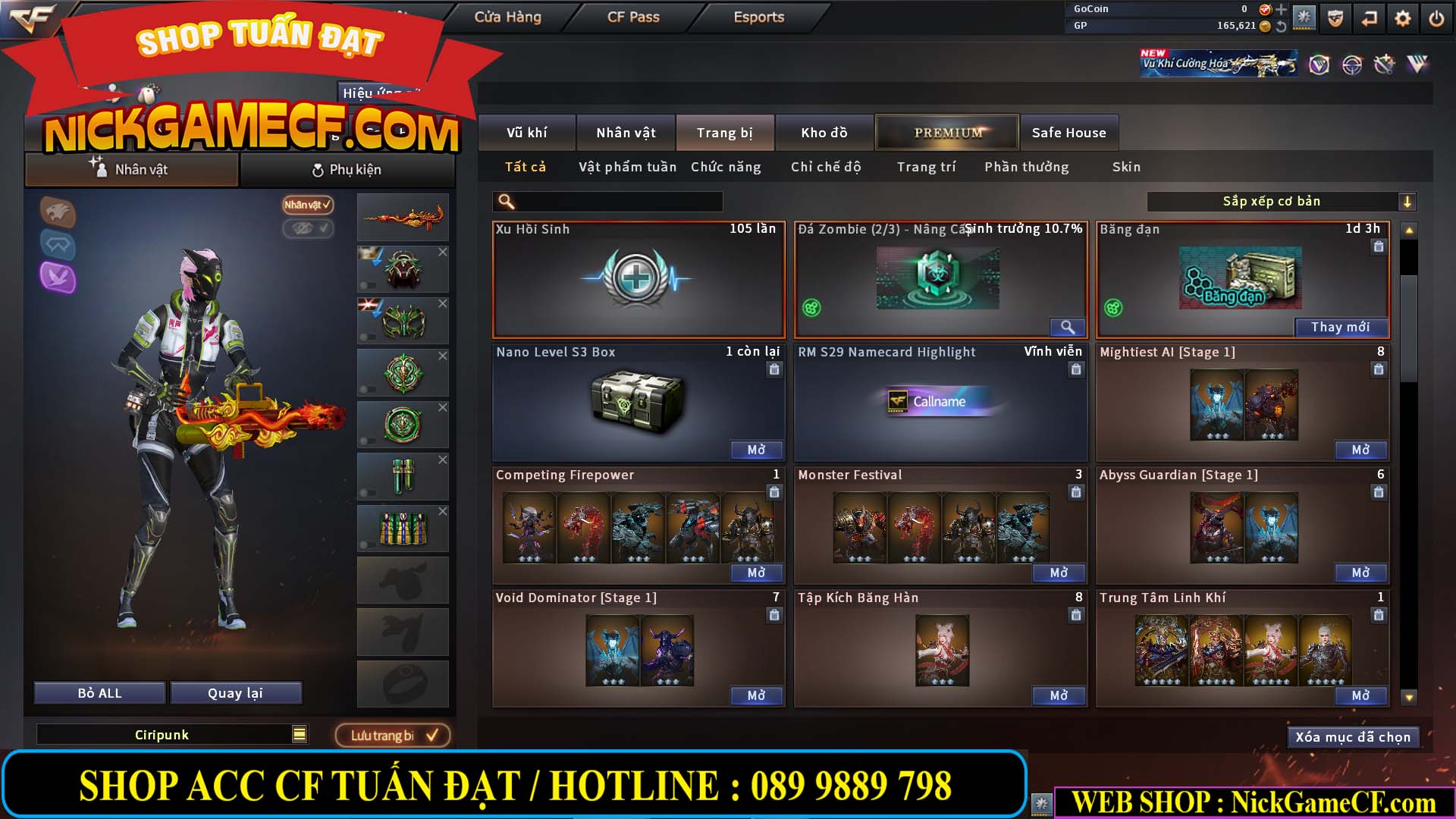 MÃ CF14500 - GIÁ : 1999K - CHIẾN ZOM C4 SIÊU XINH - VIP3 WEB