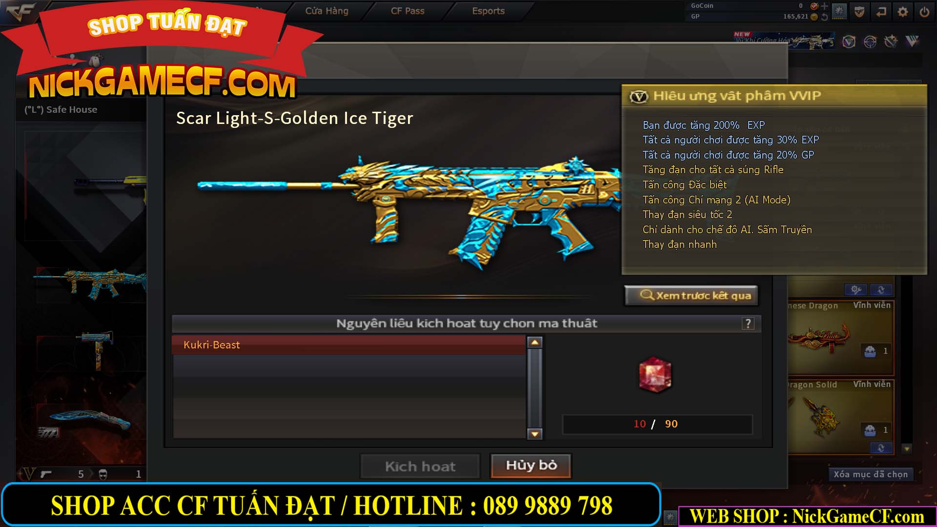 MÃ CF14500 - GIÁ : 1999K - CHIẾN ZOM C4 SIÊU XINH - VIP3 WEB