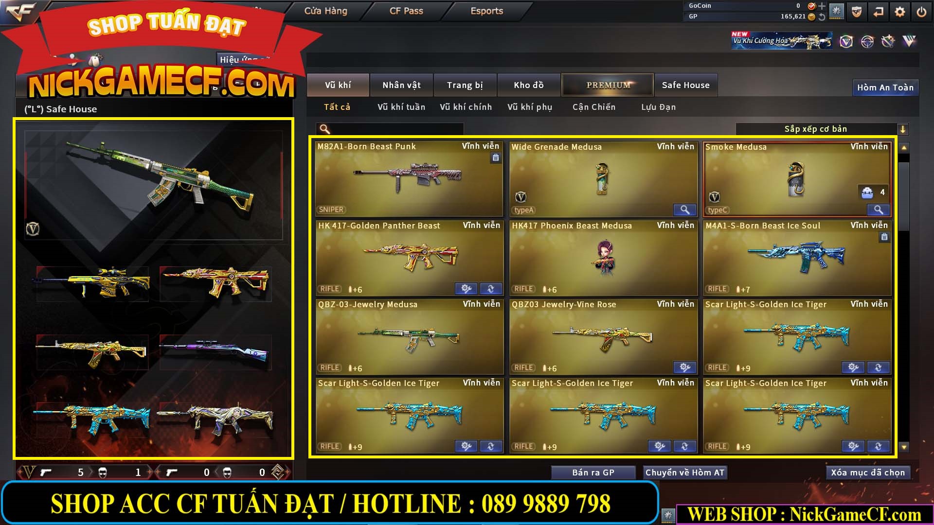 MÃ CF14500 - GIÁ : 1999K - CHIẾN ZOM C4 SIÊU XINH - VIP3 WEB