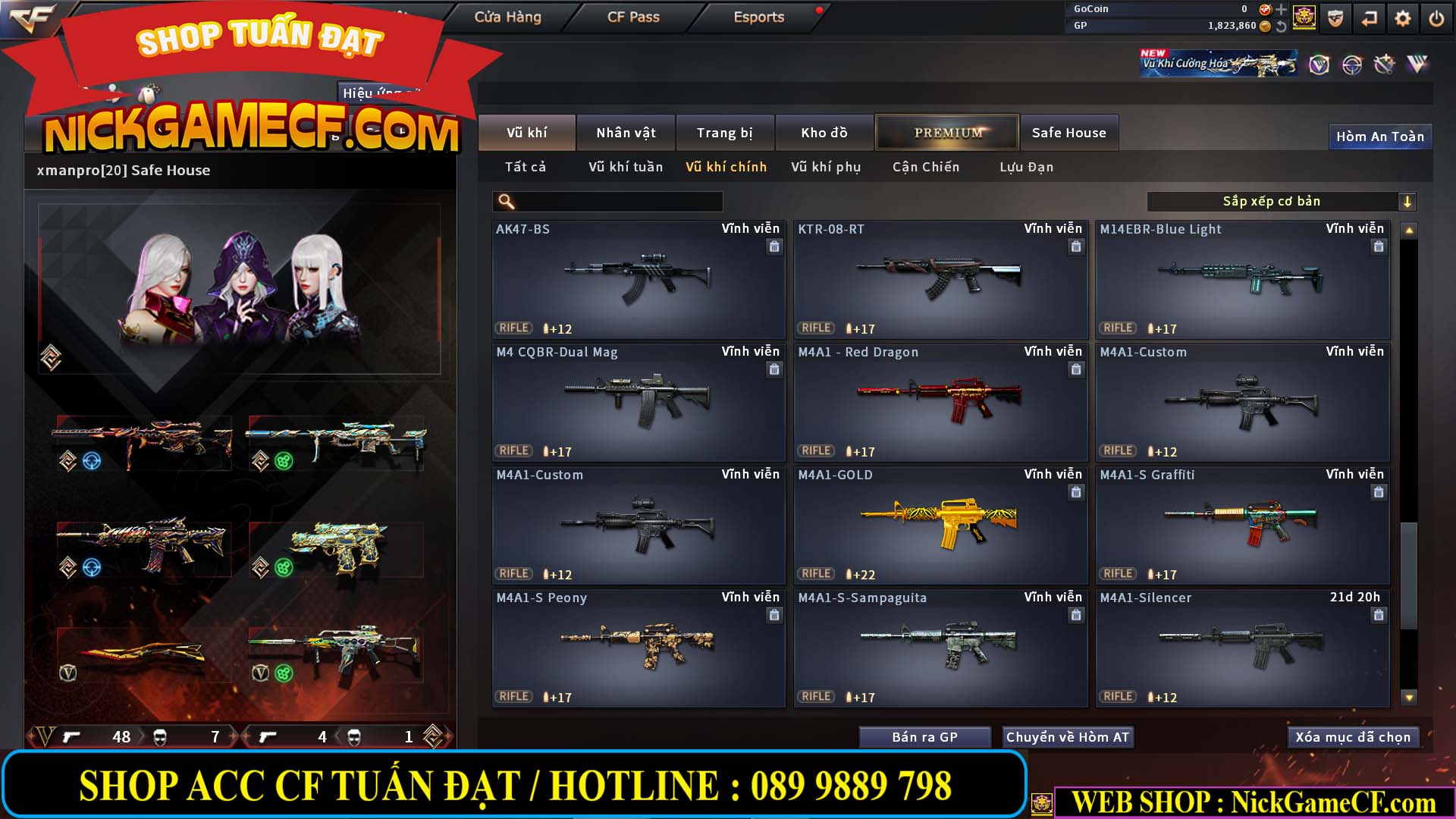 MÃ CF14547 - GIÁ : 9999K - SIÊU XỊN XÒ + 800 GO UP VIP7