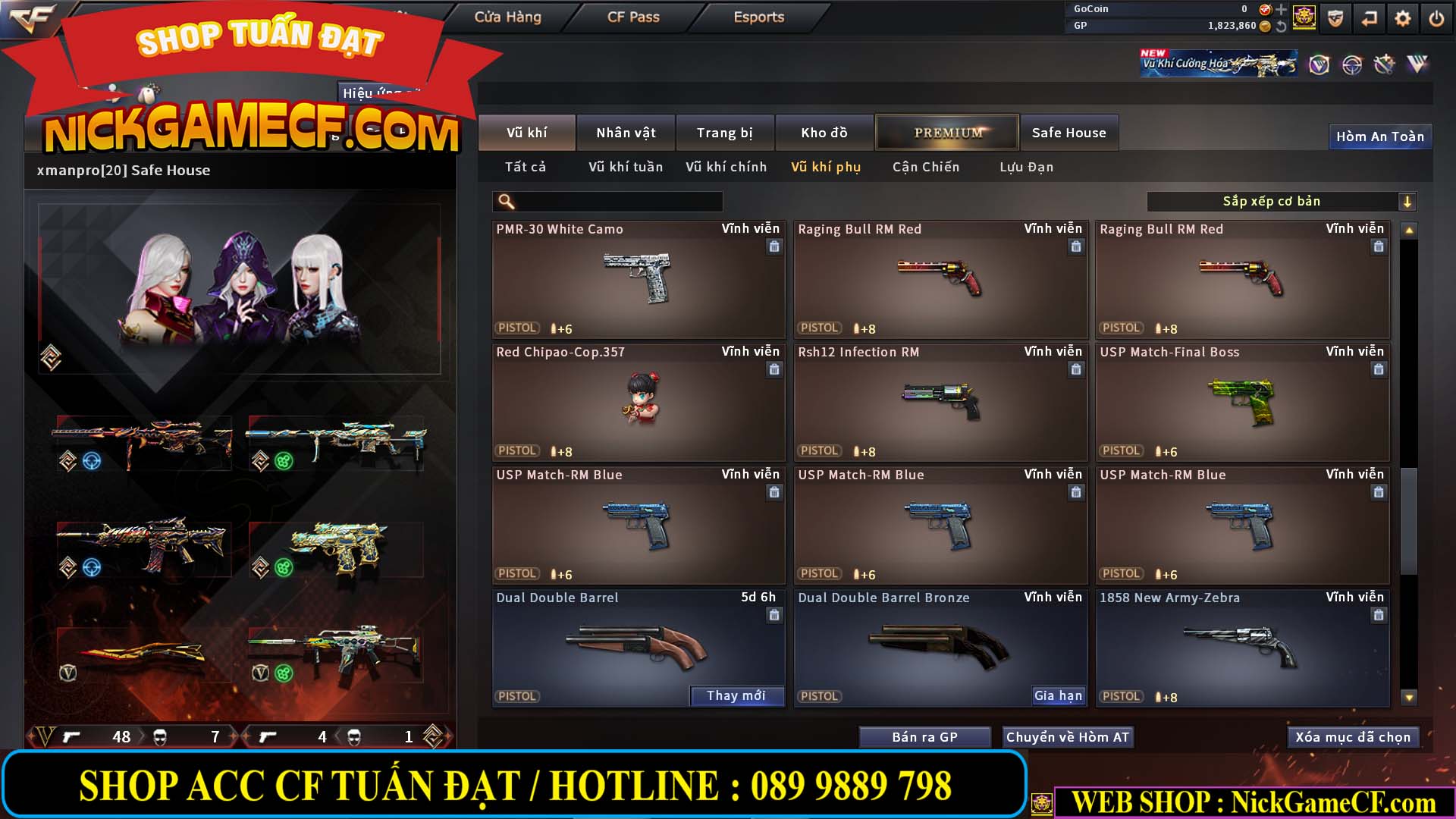 MÃ CF14547 - GIÁ : 9999K - SIÊU XỊN XÒ + 800 GO UP VIP7