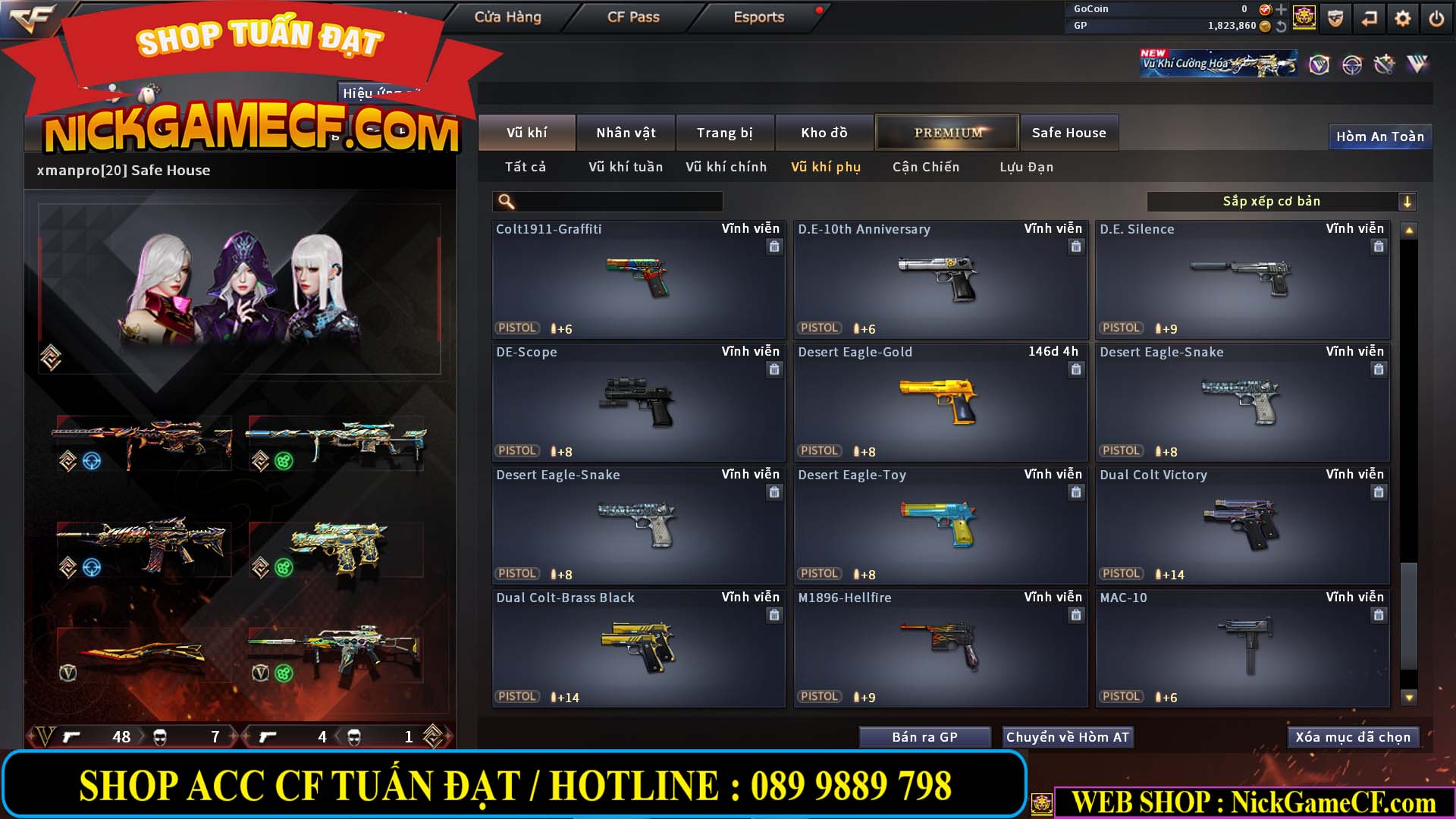 MÃ CF14547 - GIÁ : 9999K - SIÊU XỊN XÒ + 800 GO UP VIP7