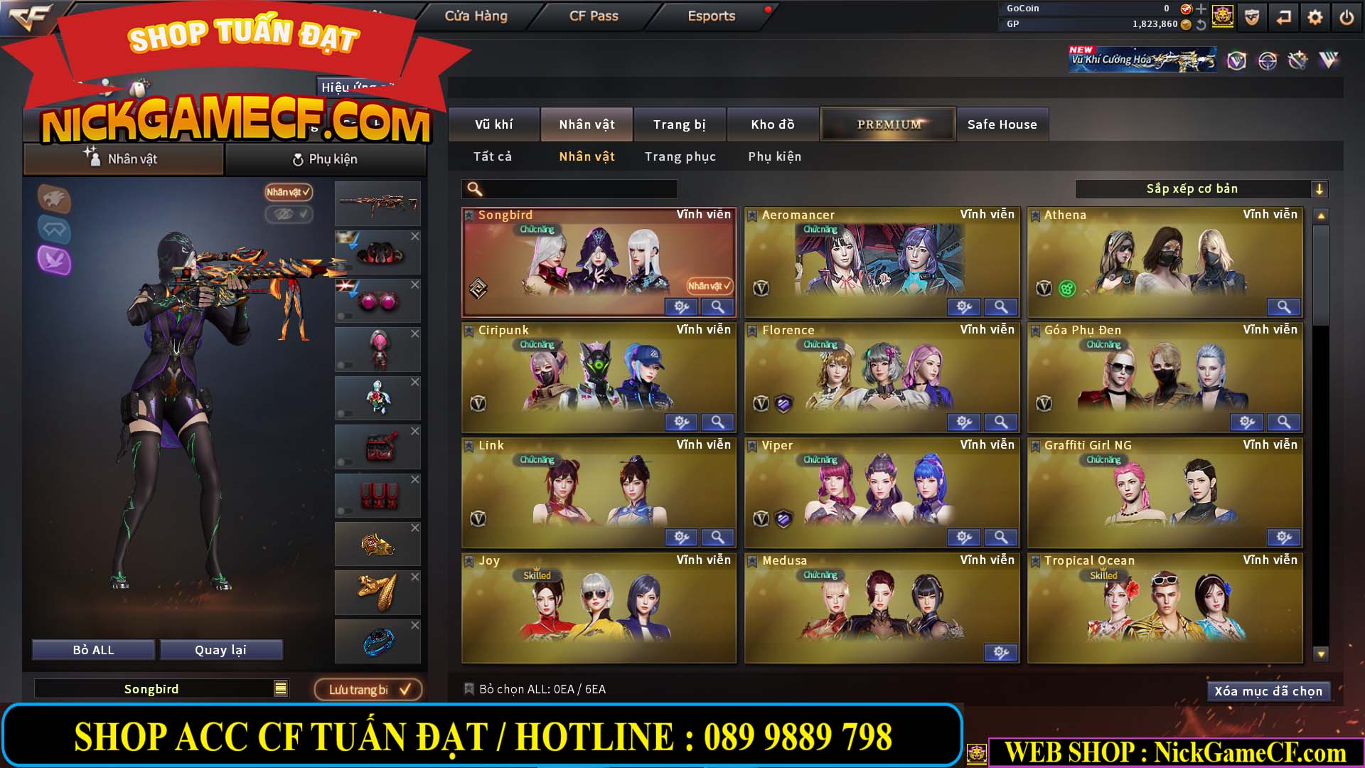 MÃ CF14547 - GIÁ : 9999K - SIÊU XỊN XÒ + 800 GO UP VIP7