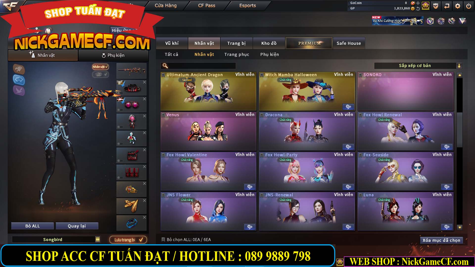 MÃ CF14547 - GIÁ : 9999K - SIÊU XỊN XÒ + 800 GO UP VIP7