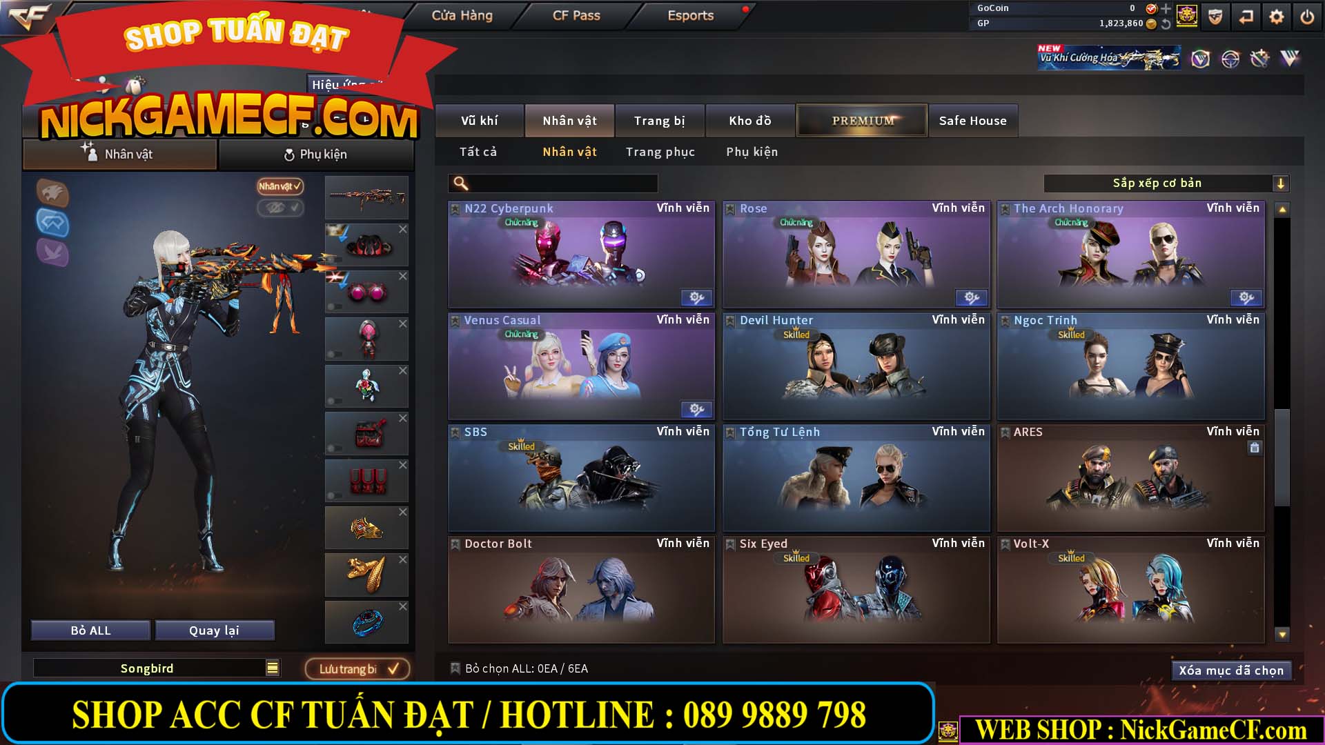 MÃ CF14547 - GIÁ : 9999K - SIÊU XỊN XÒ + 800 GO UP VIP7