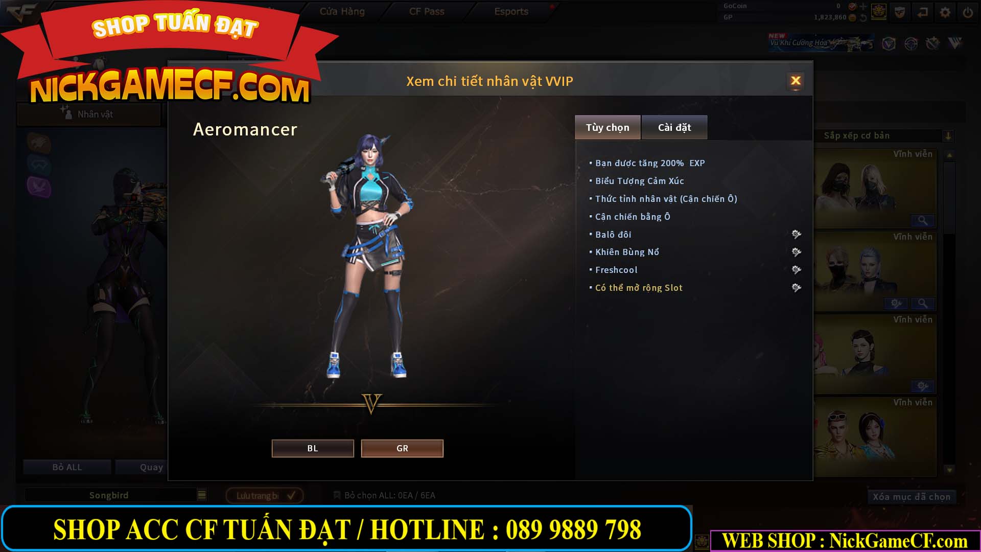 MÃ CF14547 - GIÁ : 9999K - SIÊU XỊN XÒ + 800 GO UP VIP7