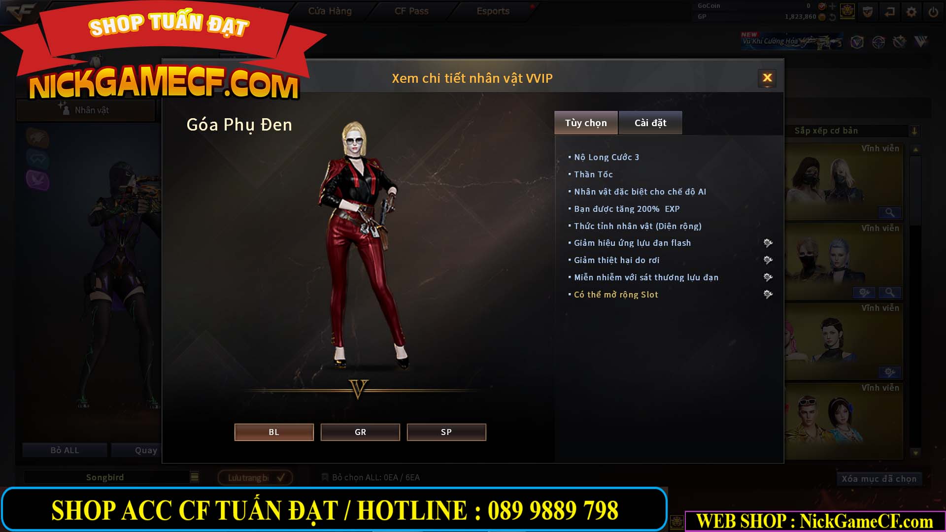 MÃ CF14547 - GIÁ : 9999K - SIÊU XỊN XÒ + 800 GO UP VIP7