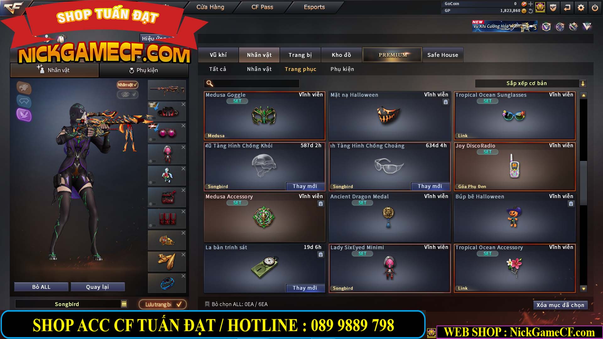 MÃ CF14547 - GIÁ : 9999K - SIÊU XỊN XÒ + 800 GO UP VIP7