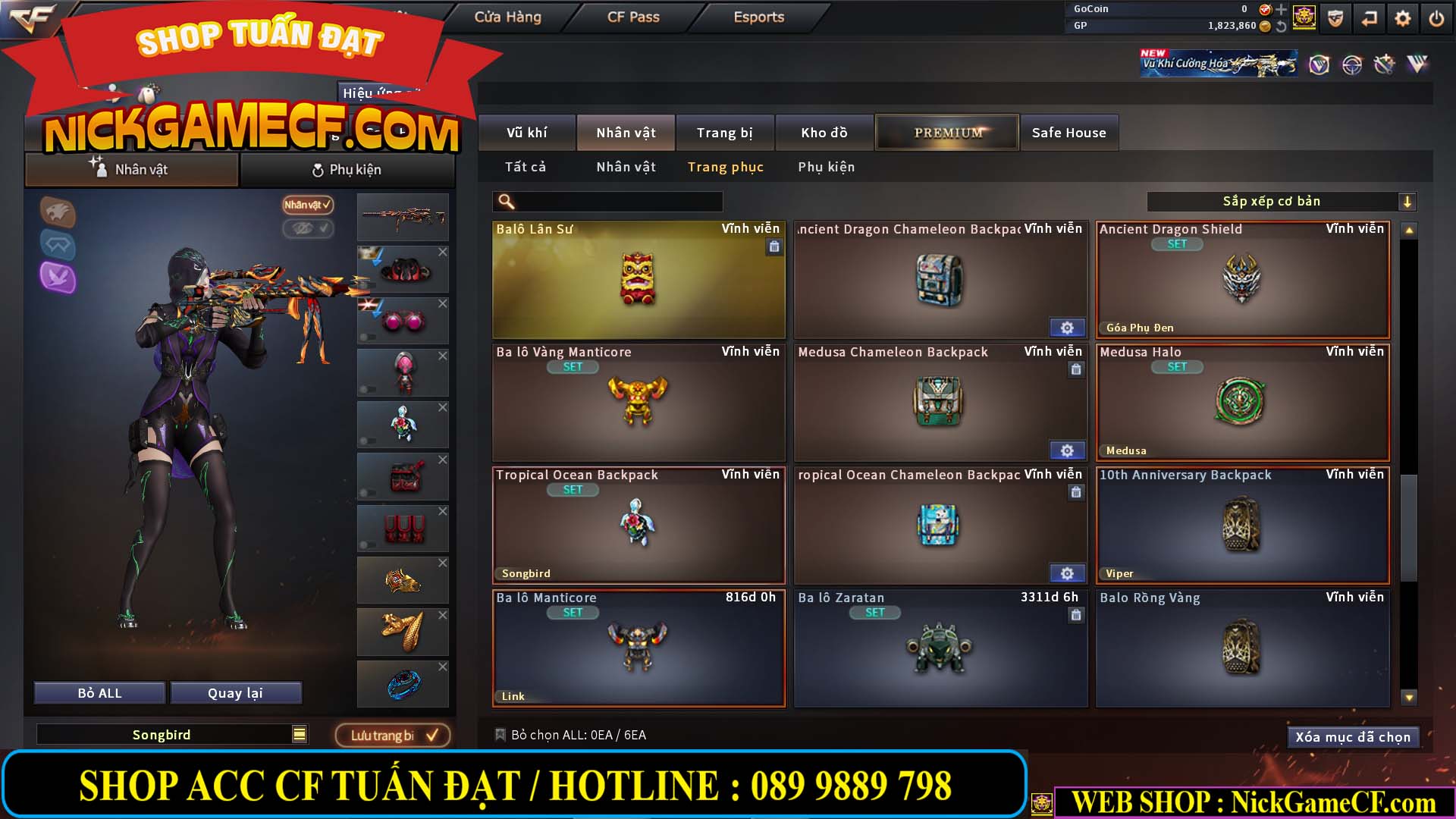 MÃ CF14547 - GIÁ : 9999K - SIÊU XỊN XÒ + 800 GO UP VIP7