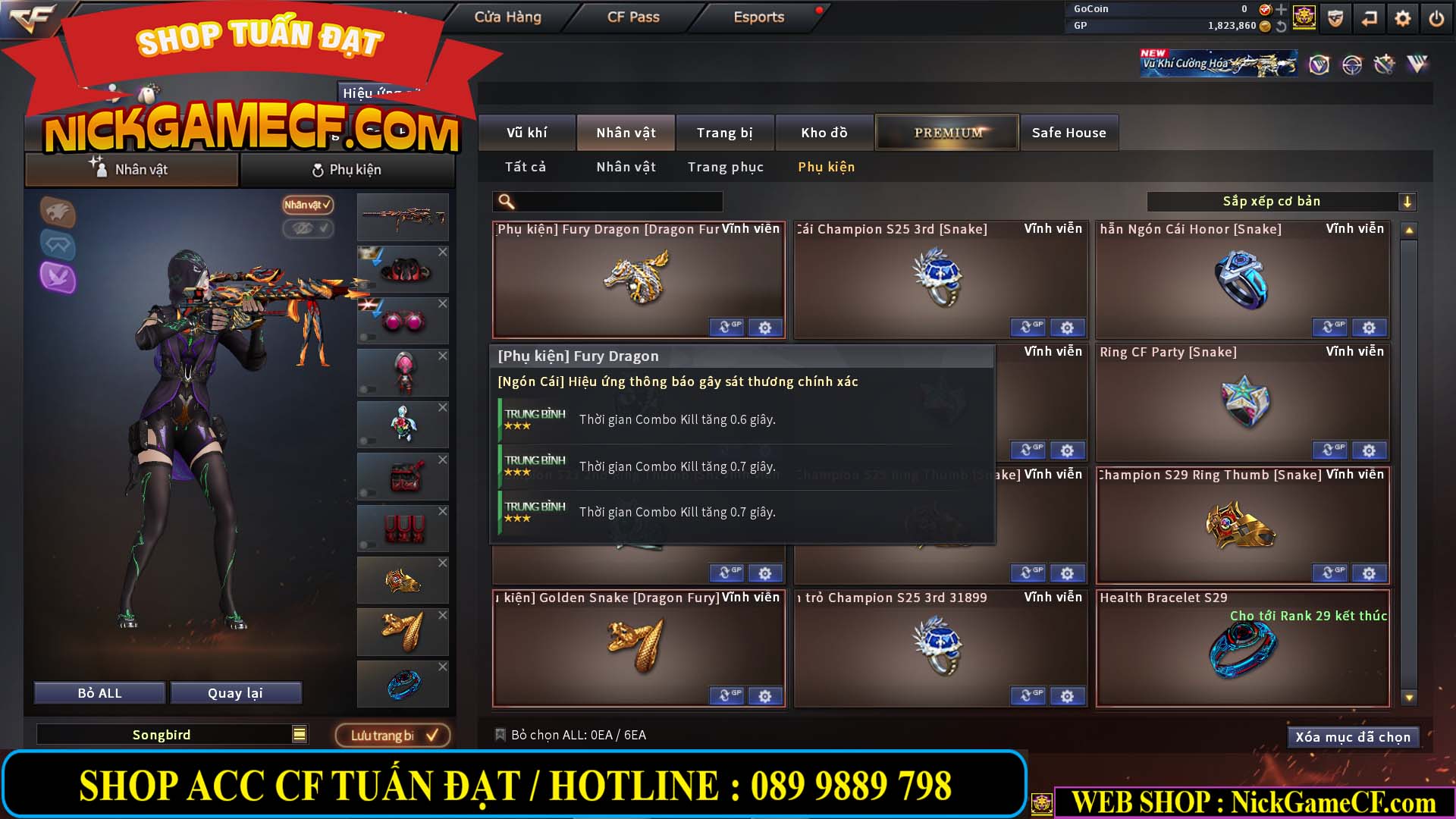 MÃ CF14547 - GIÁ : 9999K - SIÊU XỊN XÒ + 800 GO UP VIP7