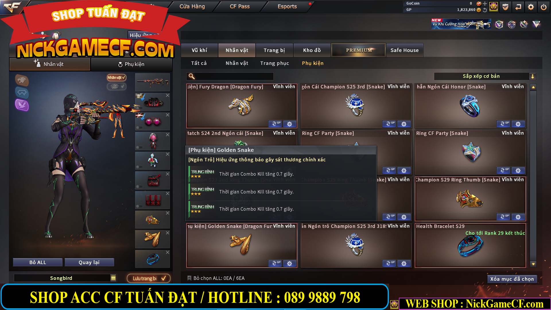 MÃ CF14547 - GIÁ : 9999K - SIÊU XỊN XÒ + 800 GO UP VIP7