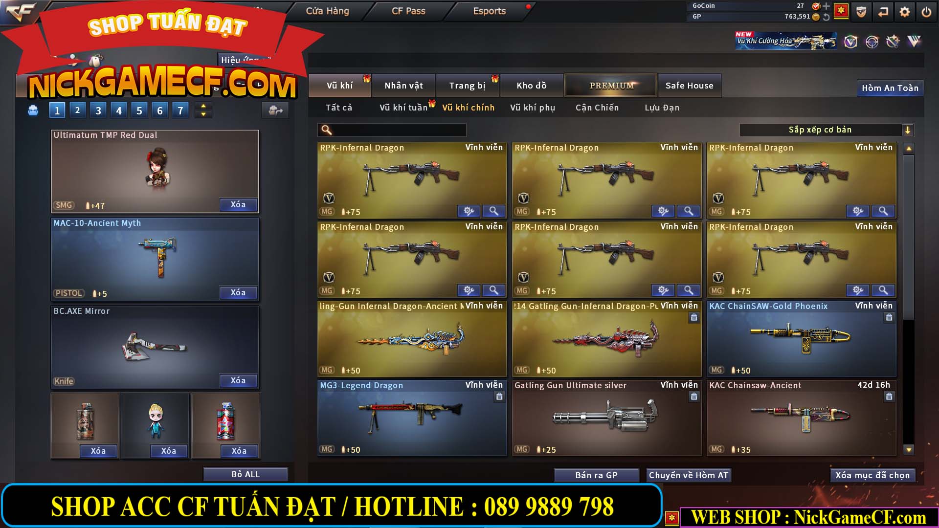 MÃ CF14559 - GIÁ : 6M2 - CHIẾN FULL ZOM ĐẸP - VIP4