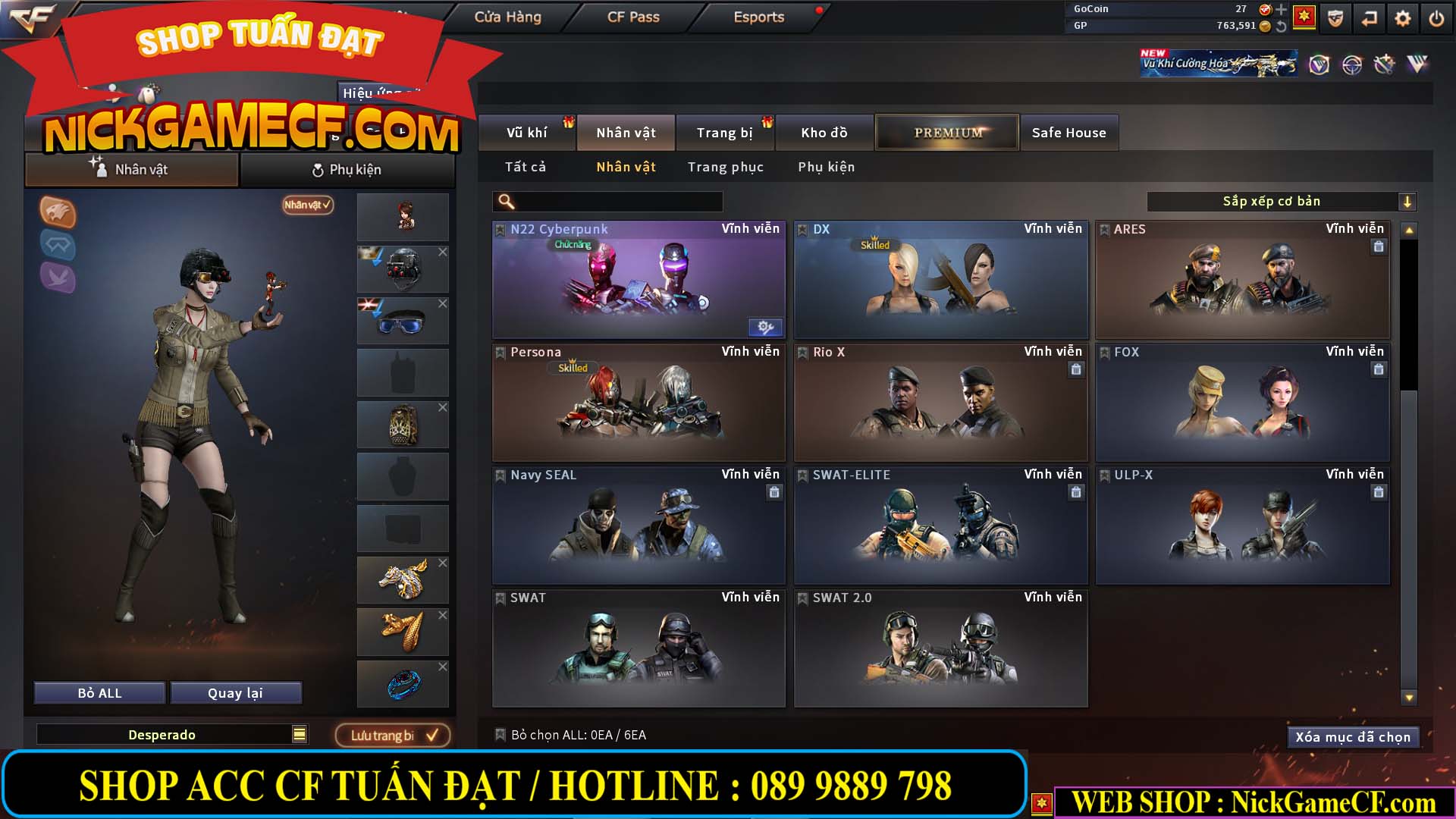 MÃ CF14559 - GIÁ : 6M2 - CHIẾN FULL ZOM ĐẸP - VIP4