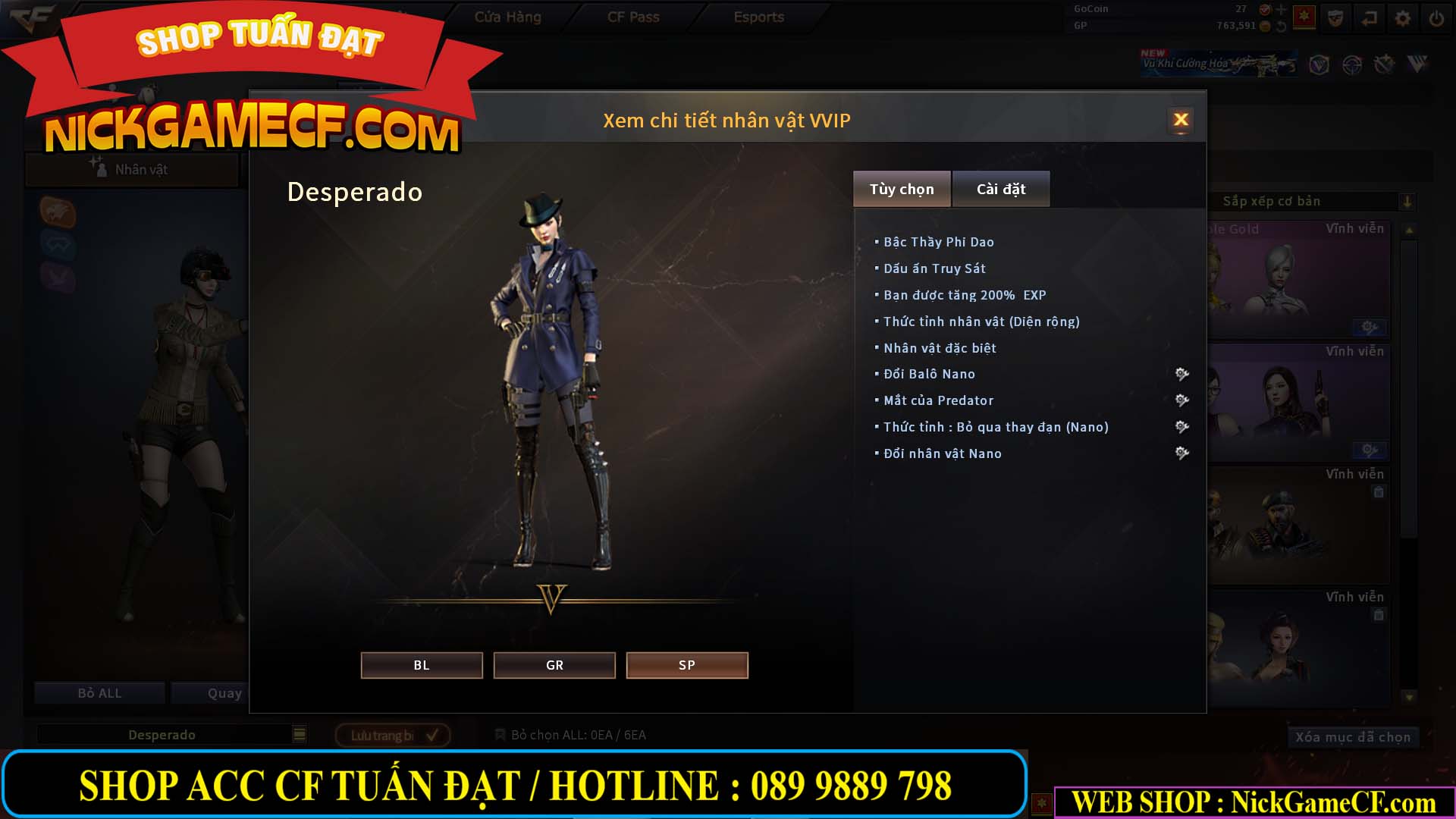 MÃ CF14559 - GIÁ : 6M2 - CHIẾN FULL ZOM ĐẸP - VIP4