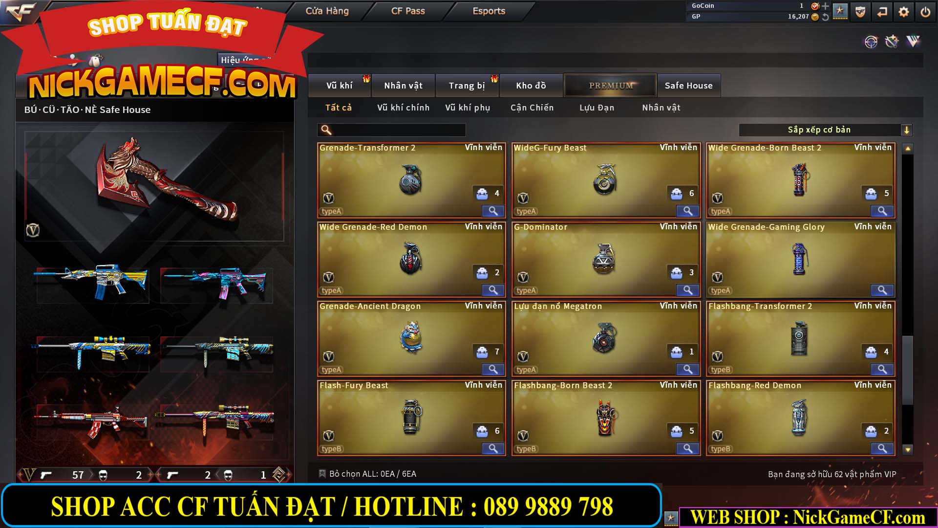 MÃ CF14689 - GIÁ : 9M5 - CHIẾN C4 XỊN - AI XINH - 62 VIP - VIP7