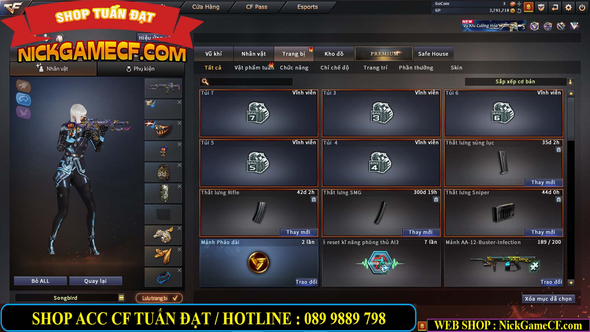 MÃ CF14705 - GIÁ : 8888K - CHIẾN ZOM XỊN - C4 XINH - 34 VIP - VIP6 WEB