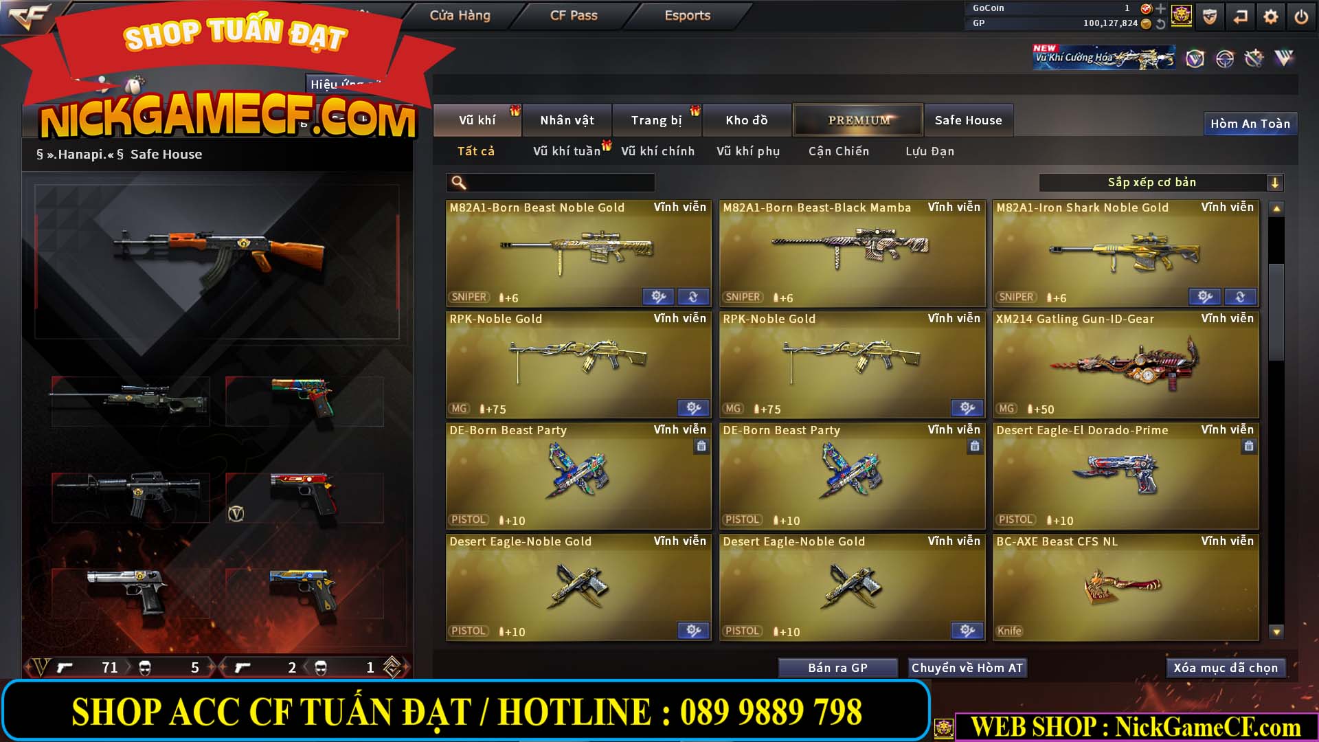 MÃ CF14707 - GIÁ : 8M5 - CHIẾN C4 ĐẸP - ZOM NHẸ - 79 VIP - VIP6