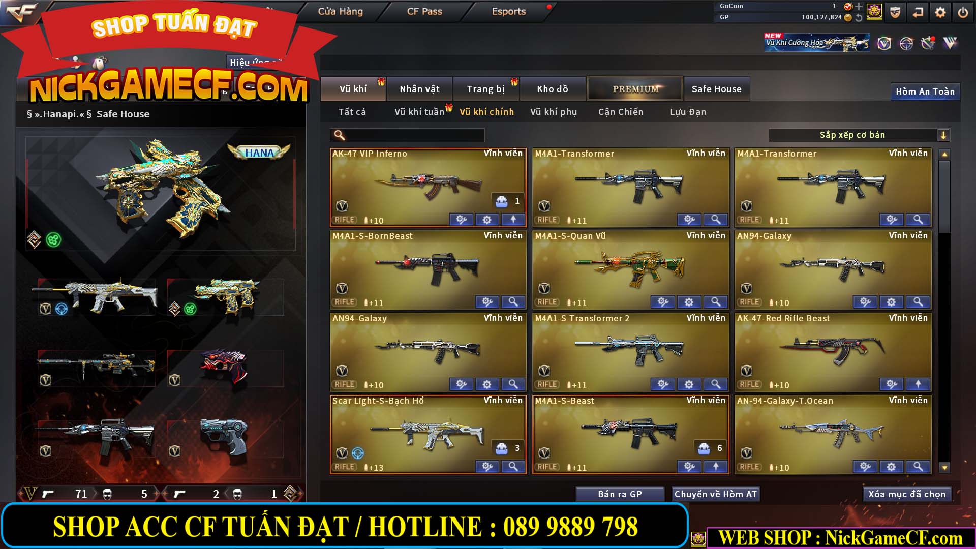 MÃ CF14707 - GIÁ : 8M5 - CHIẾN C4 ĐẸP - ZOM NHẸ - 79 VIP - VIP6