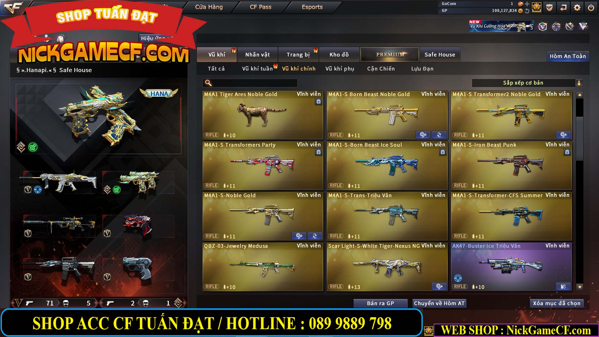 MÃ CF14707 - GIÁ : 8M5 - CHIẾN C4 ĐẸP - ZOM NHẸ - 79 VIP - VIP6