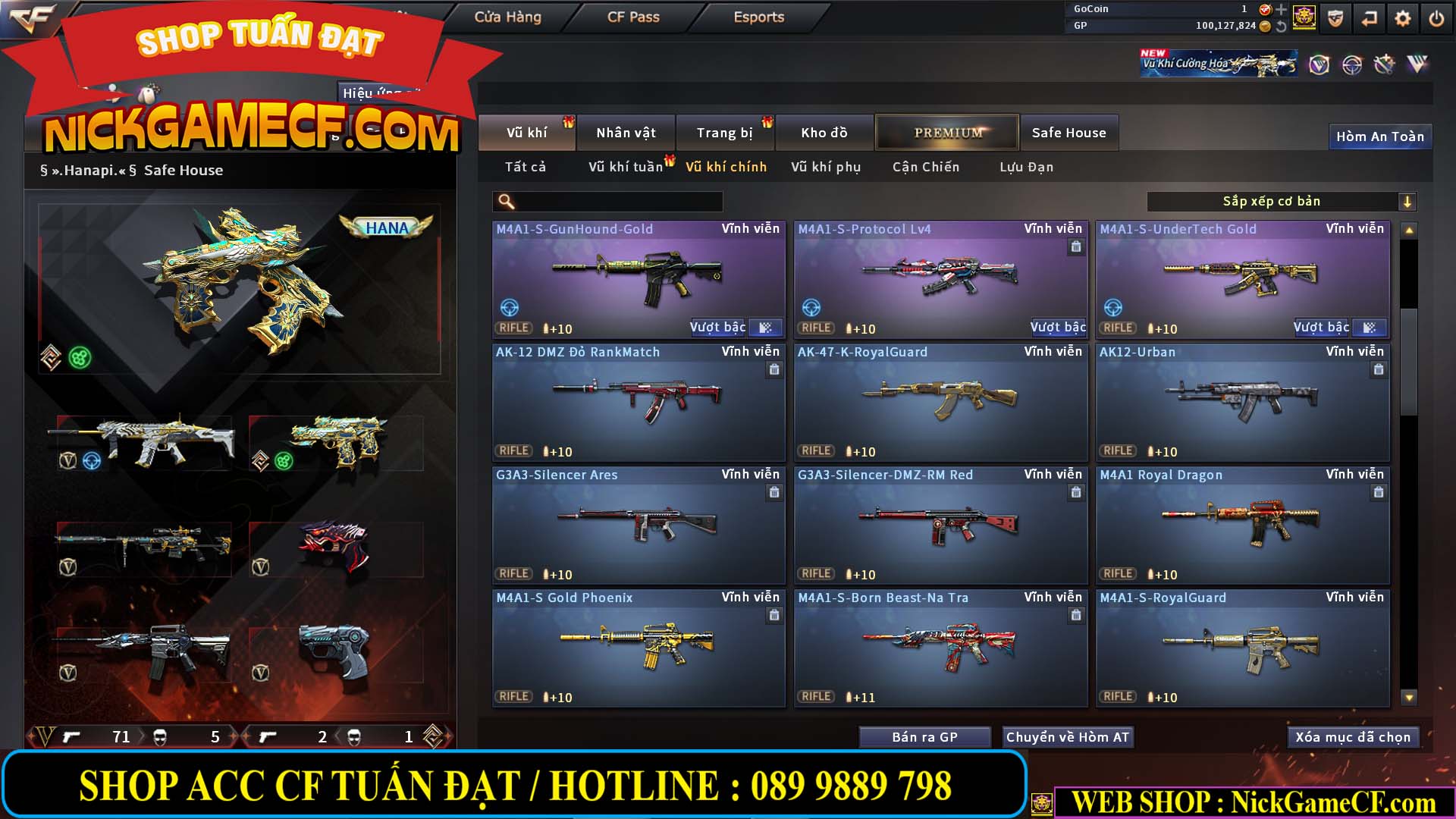 MÃ CF14707 - GIÁ : 8M5 - CHIẾN C4 ĐẸP - ZOM NHẸ - 79 VIP - VIP6