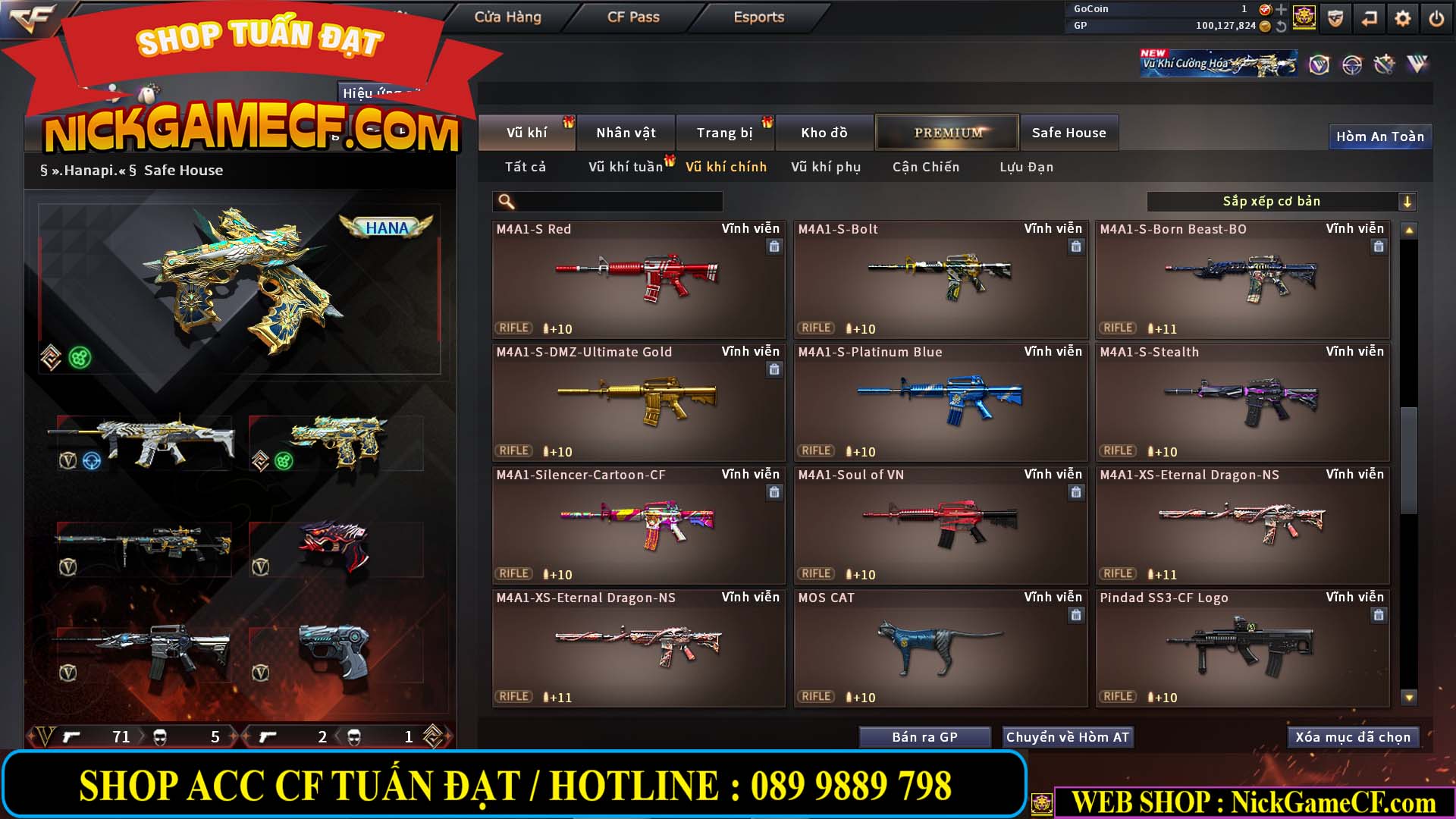 MÃ CF14707 - GIÁ : 8M5 - CHIẾN C4 ĐẸP - ZOM NHẸ - 79 VIP - VIP6