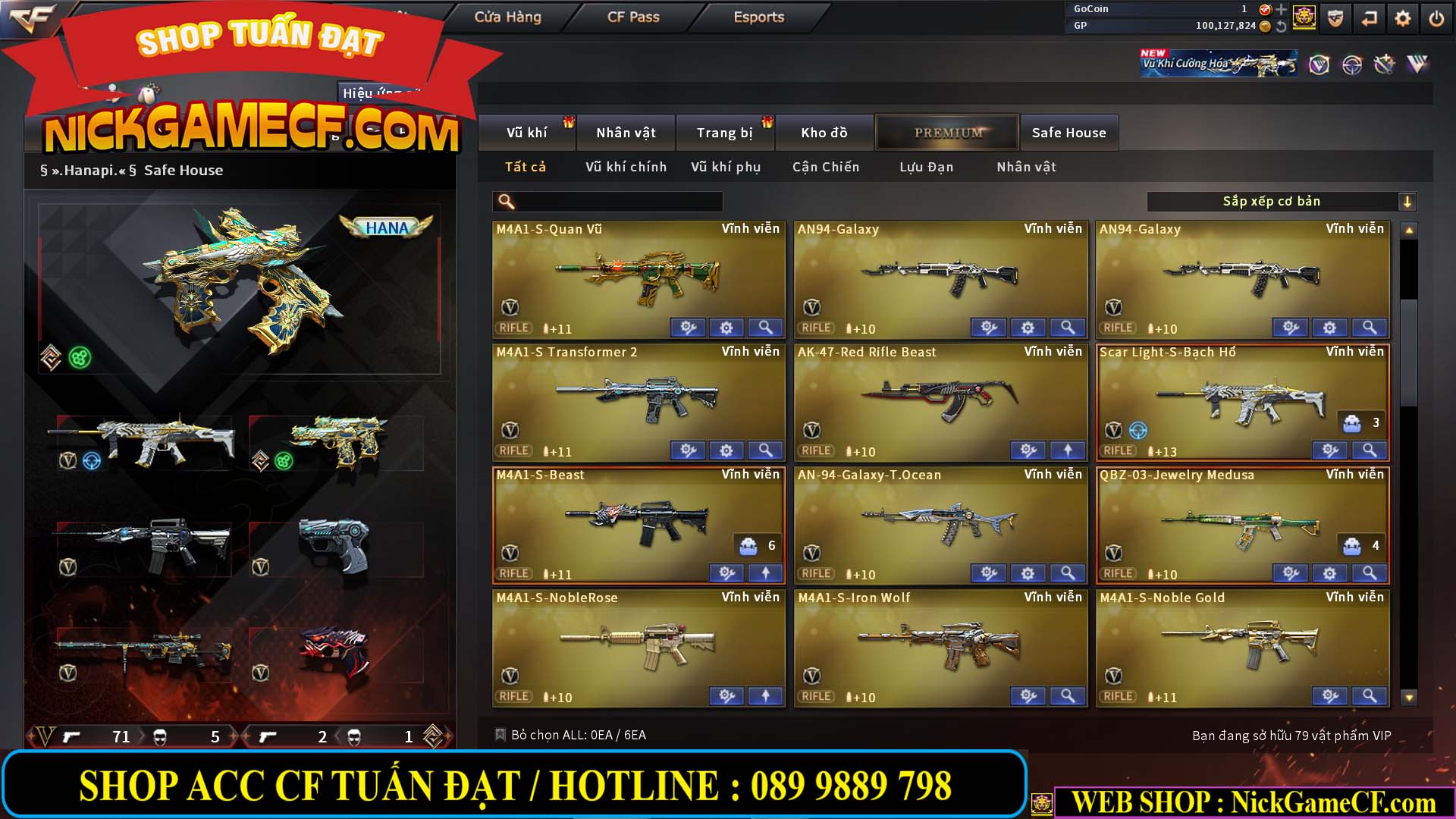 MÃ CF14707 - GIÁ : 8M5 - CHIẾN C4 ĐẸP - ZOM NHẸ - 79 VIP - VIP6