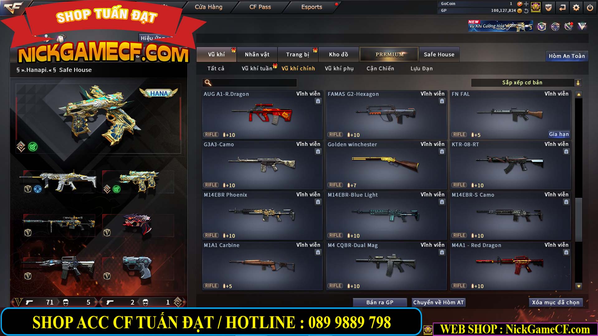 MÃ CF14707 - GIÁ : 8M5 - CHIẾN C4 ĐẸP - ZOM NHẸ - 79 VIP - VIP6