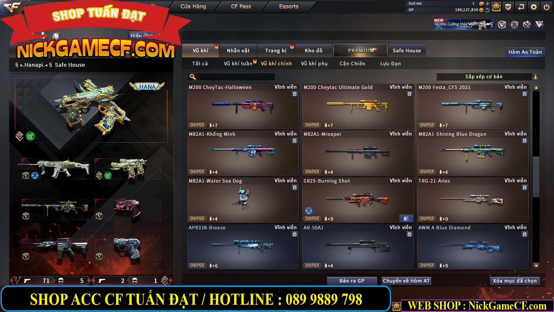 MÃ CF14707 - GIÁ : 8M5 - CHIẾN C4 ĐẸP - ZOM NHẸ - 79 VIP - VIP6