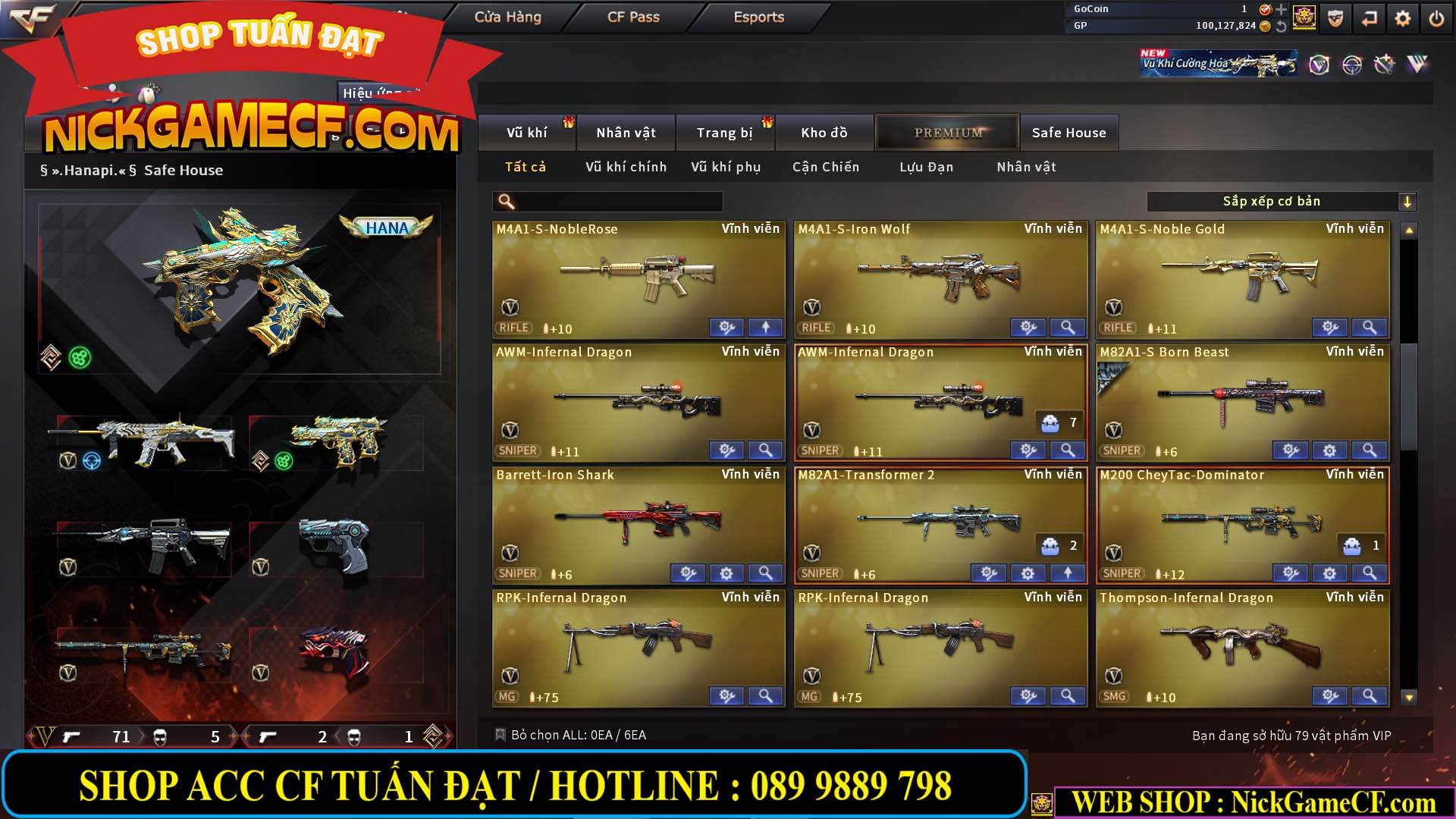 MÃ CF14707 - GIÁ : 8M5 - CHIẾN C4 ĐẸP - ZOM NHẸ - 79 VIP - VIP6