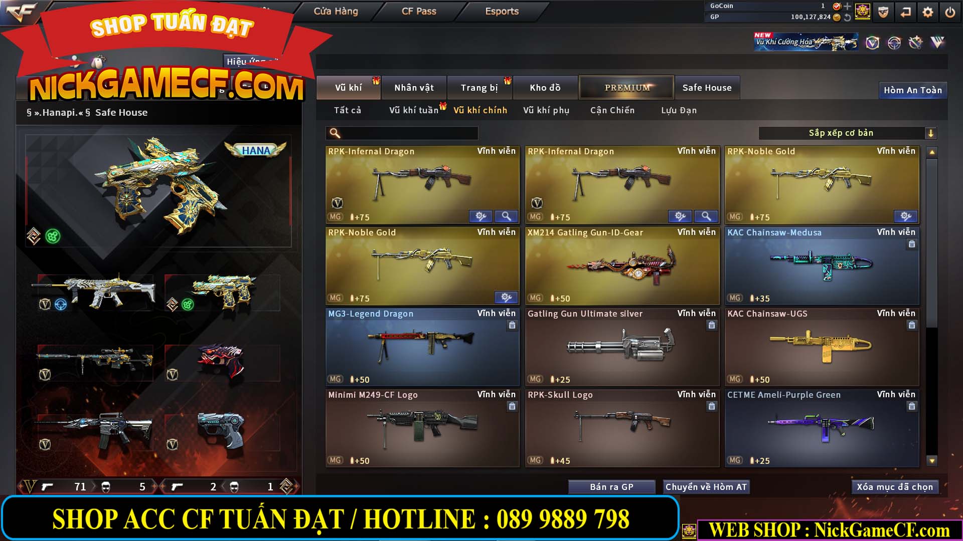 MÃ CF14707 - GIÁ : 8M5 - CHIẾN C4 ĐẸP - ZOM NHẸ - 79 VIP - VIP6