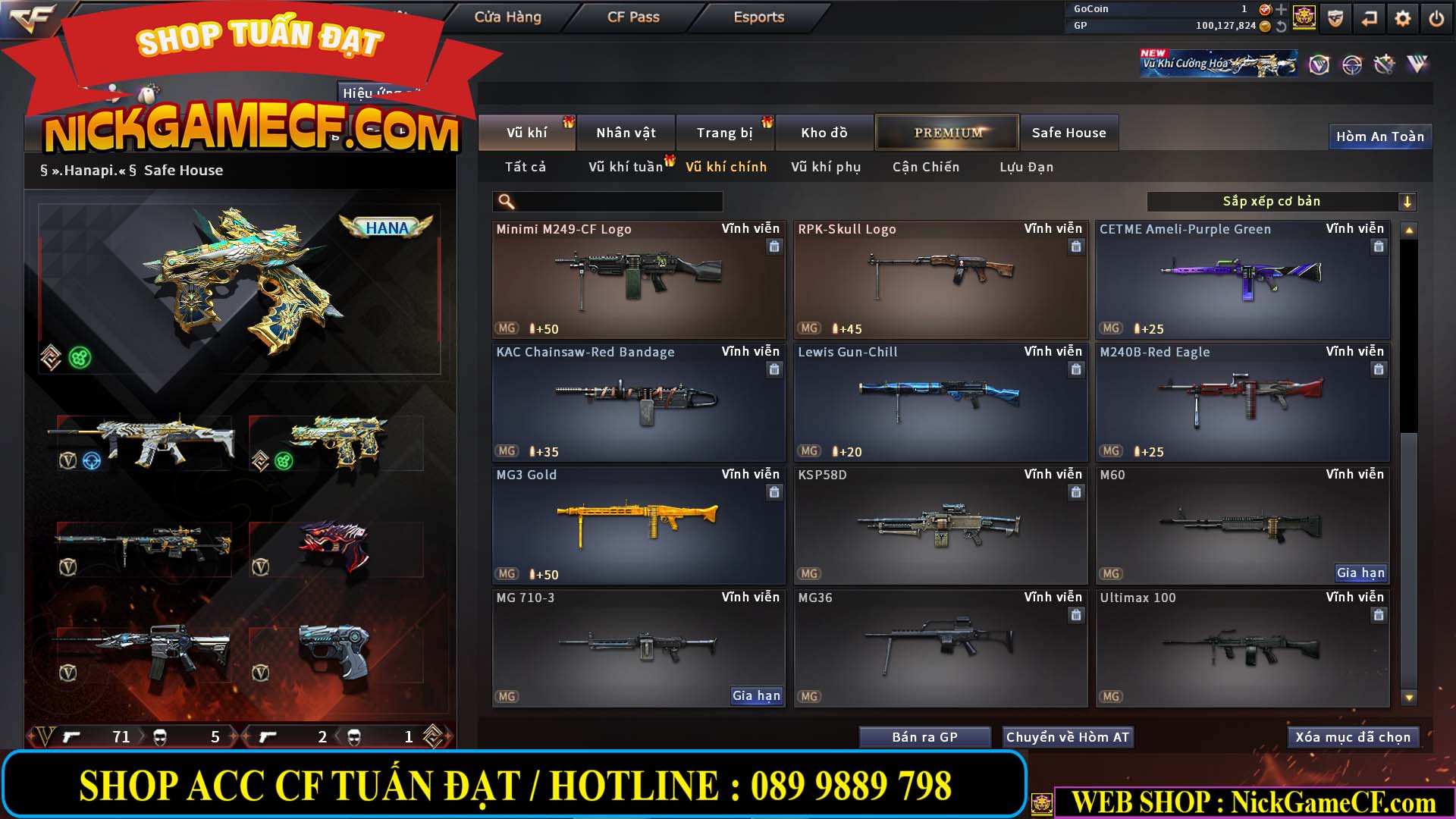 MÃ CF14707 - GIÁ : 8M5 - CHIẾN C4 ĐẸP - ZOM NHẸ - 79 VIP - VIP6